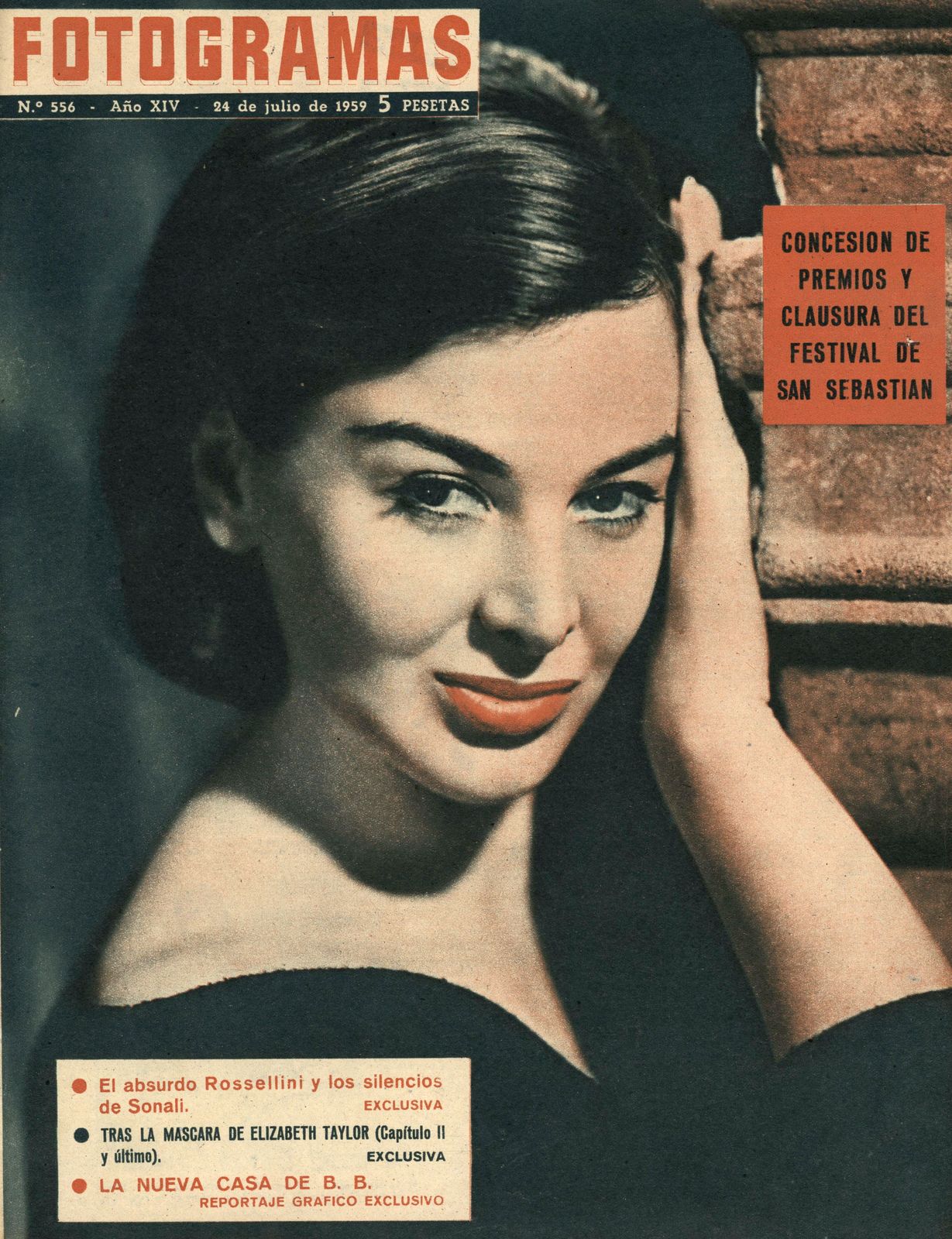 FOTOGRAMAS magazine side cover Issue 556 24 July 1959