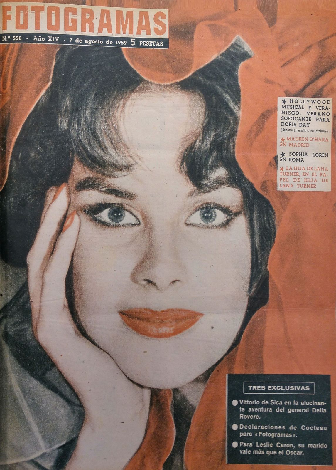 FOTOGRAMAS magazine side cover Issue 558 7 August 1959