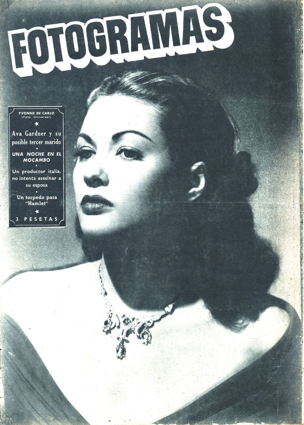 FOTOGRAMAS magazine side cover Issue 56 1 March 1949