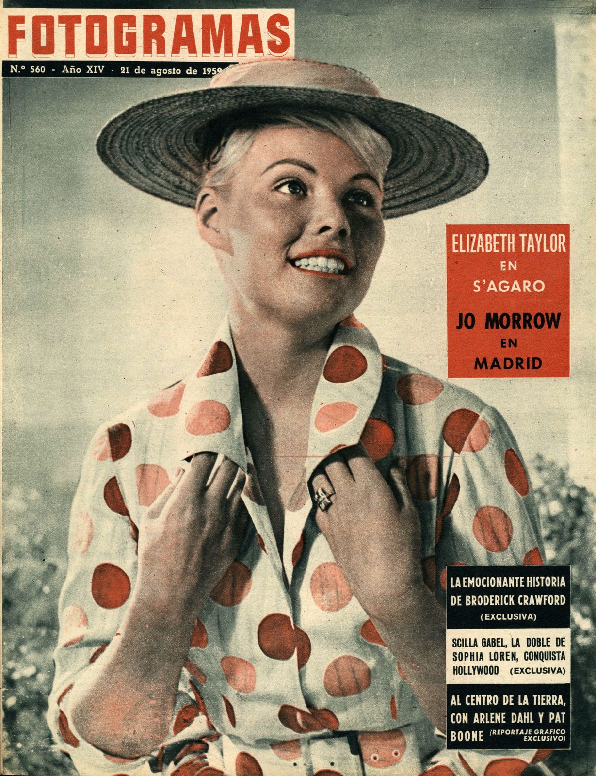 FOTOGRAMAS magazine side cover Issue 560 21 August 1959