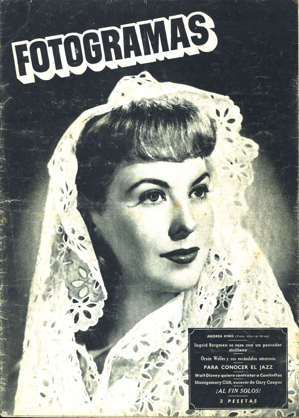 FOTOGRAMAS magazine side cover Issue 57 15 March 1949