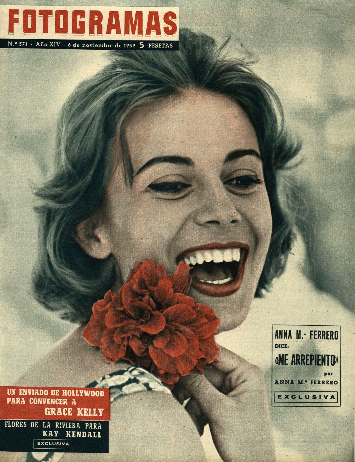 FOTOGRAMAS magazine side cover Issue 571 6 November 1959