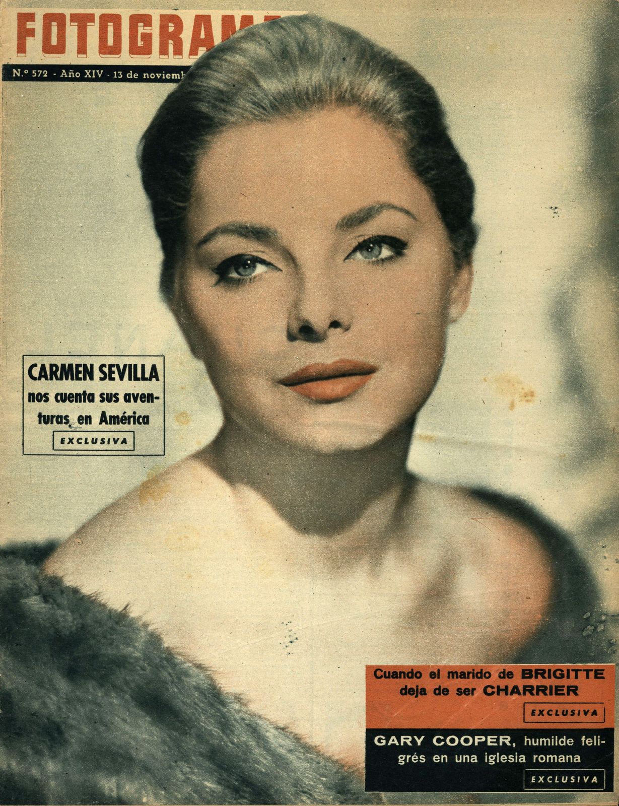 FOTOGRAMAS magazine side cover Issue 572 13 November 1959