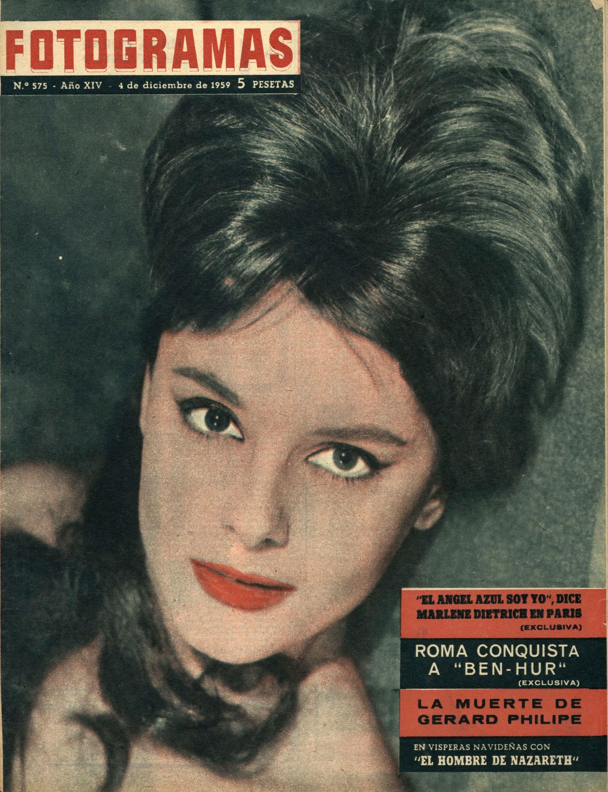 FOTOGRAMAS magazine side cover Issue 575 4 December 1959
