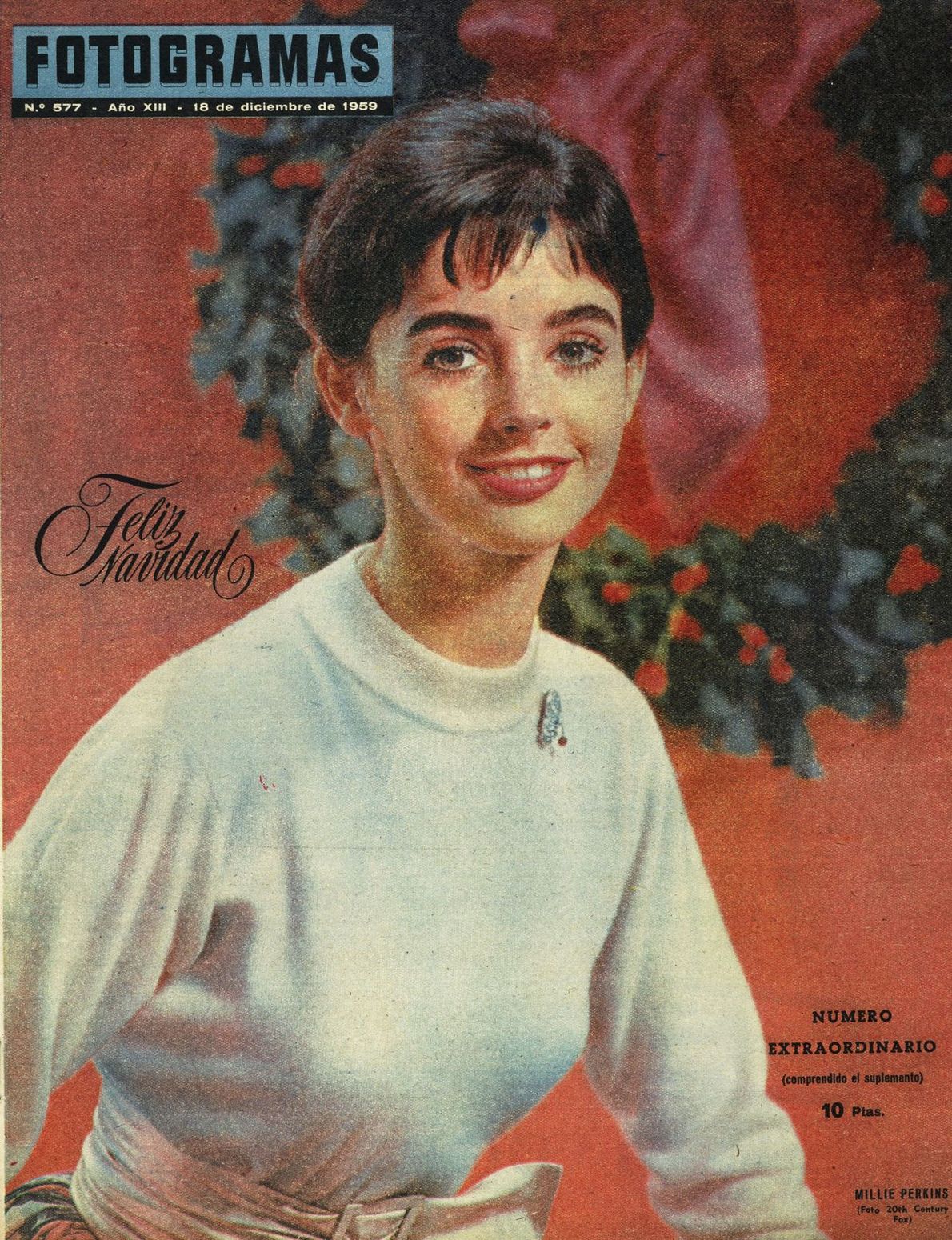 FOTOGRAMAS magazine side cover Issue 577 18 December 1959