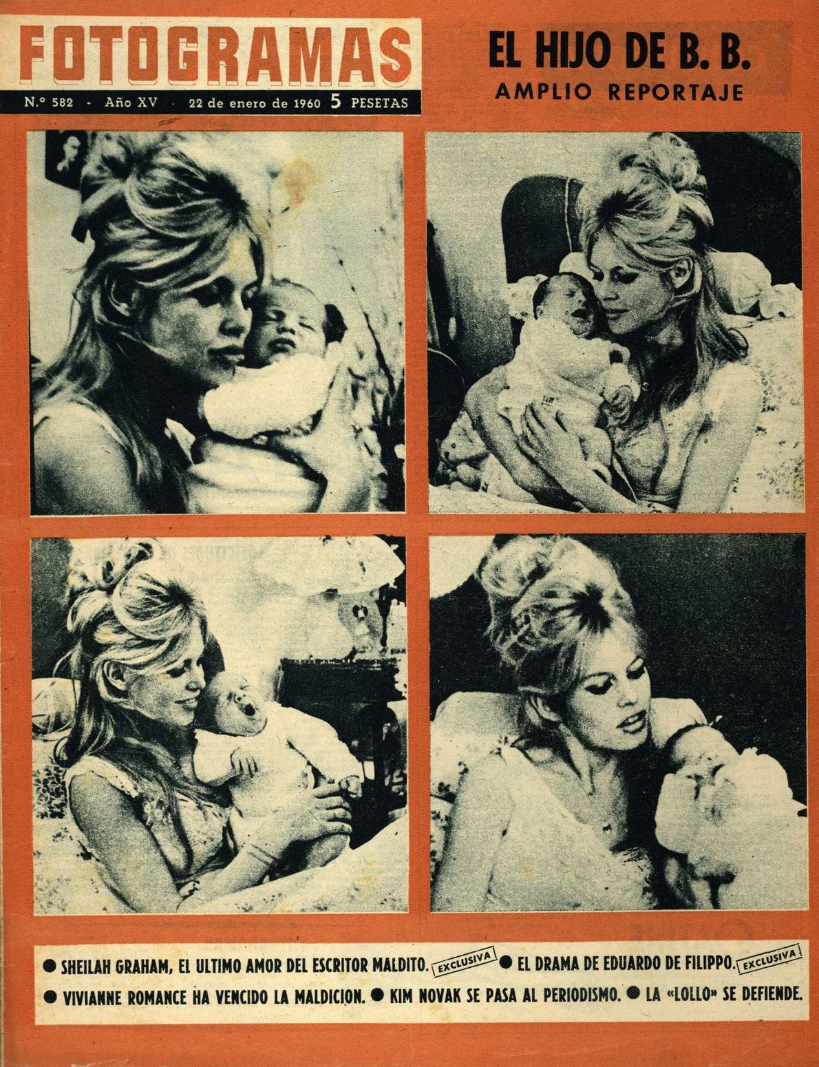 FOTOGRAMAS magazine side cover Issue 582 22 January 1960