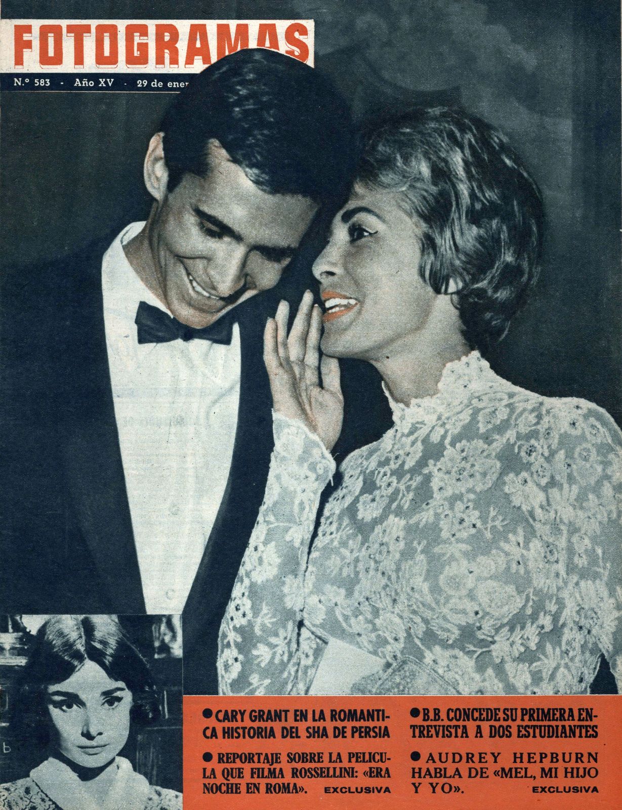 FOTOGRAMAS magazine side cover Issue 583 29 January 1960