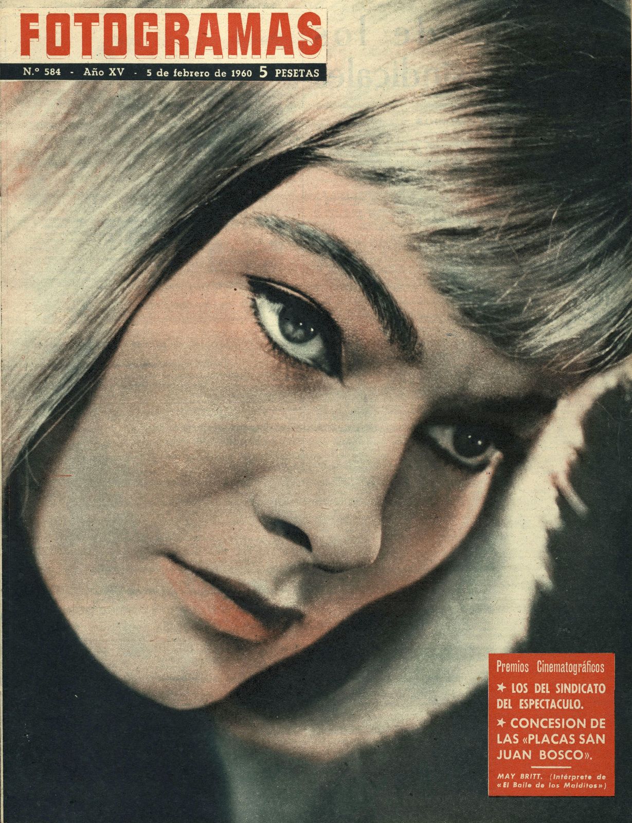 FOTOGRAMAS magazine side cover Issue 584 5 February 1960