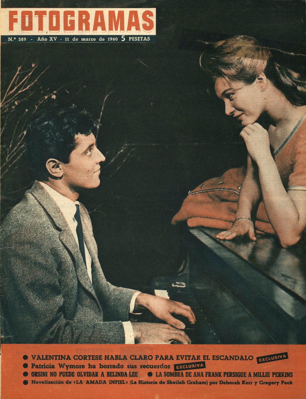 FOTOGRAMAS magazine side cover Issue 589 11 March 1960