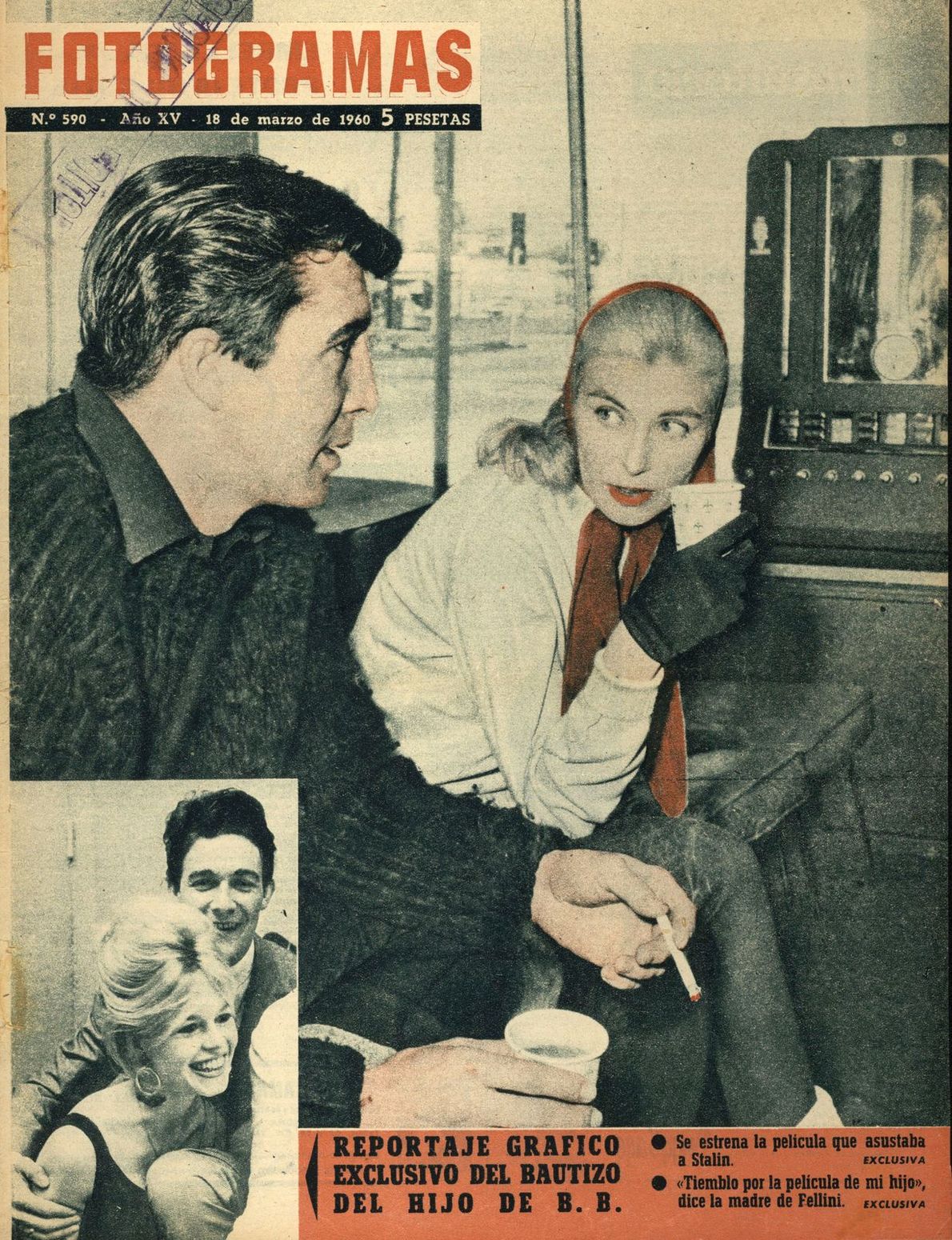 FOTOGRAMAS magazine side cover Issue 590 18 March 1960