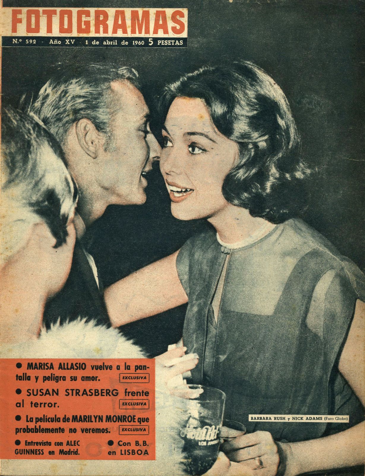 FOTOGRAMAS magazine side cover Issue 592 1 April 1960