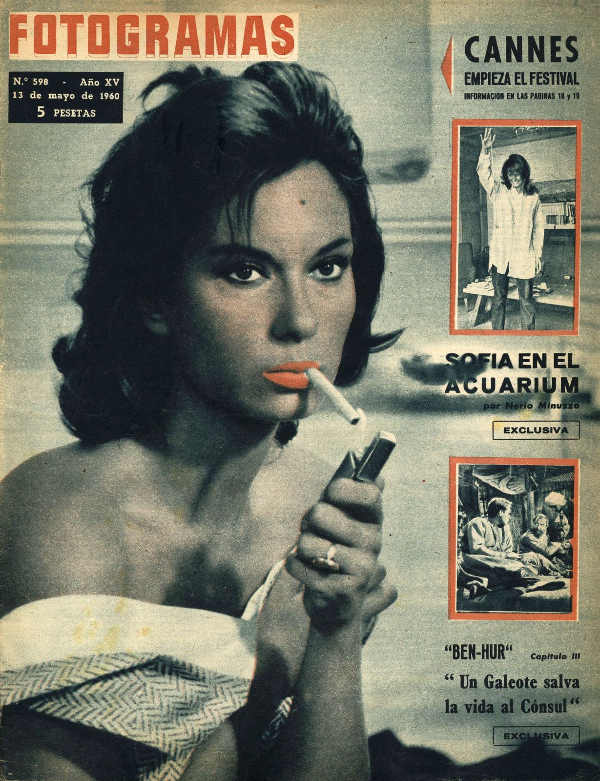 FOTOGRAMAS magazine side cover Issue 598 13 May 1960