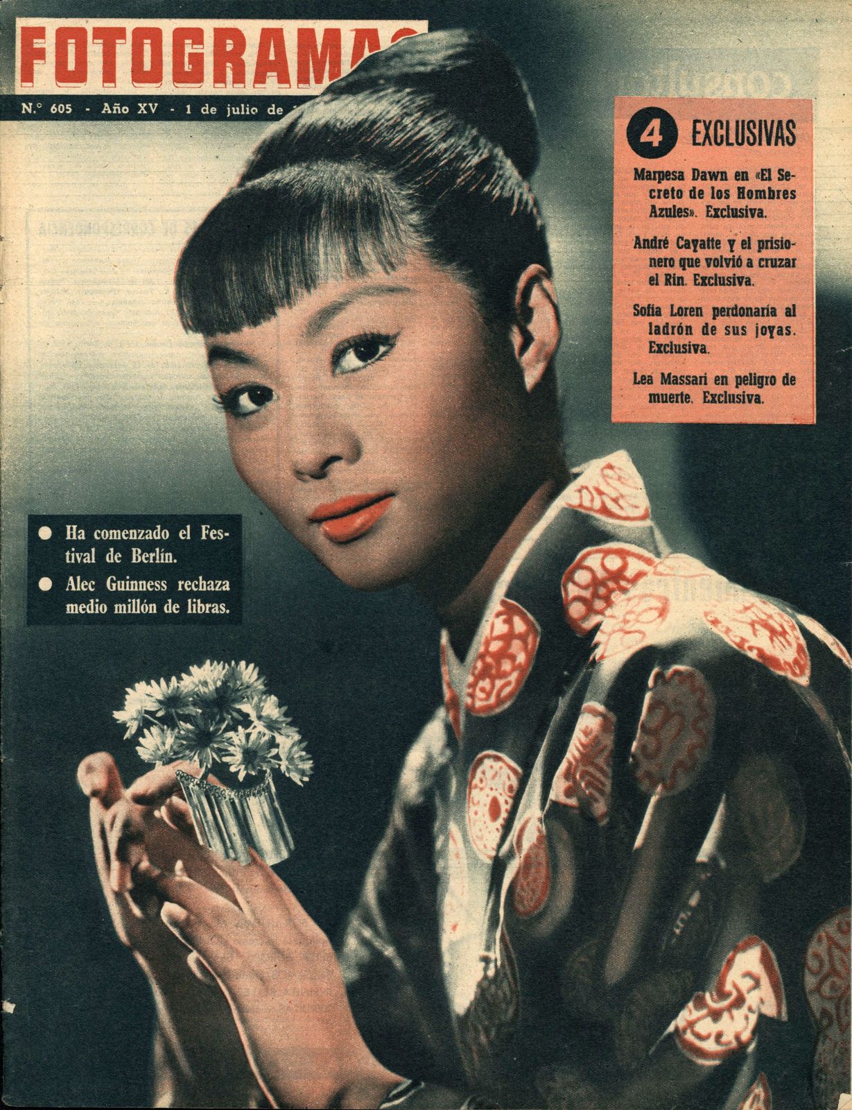 FOTOGRAMAS magazine side cover Issue 605 1 July 1960