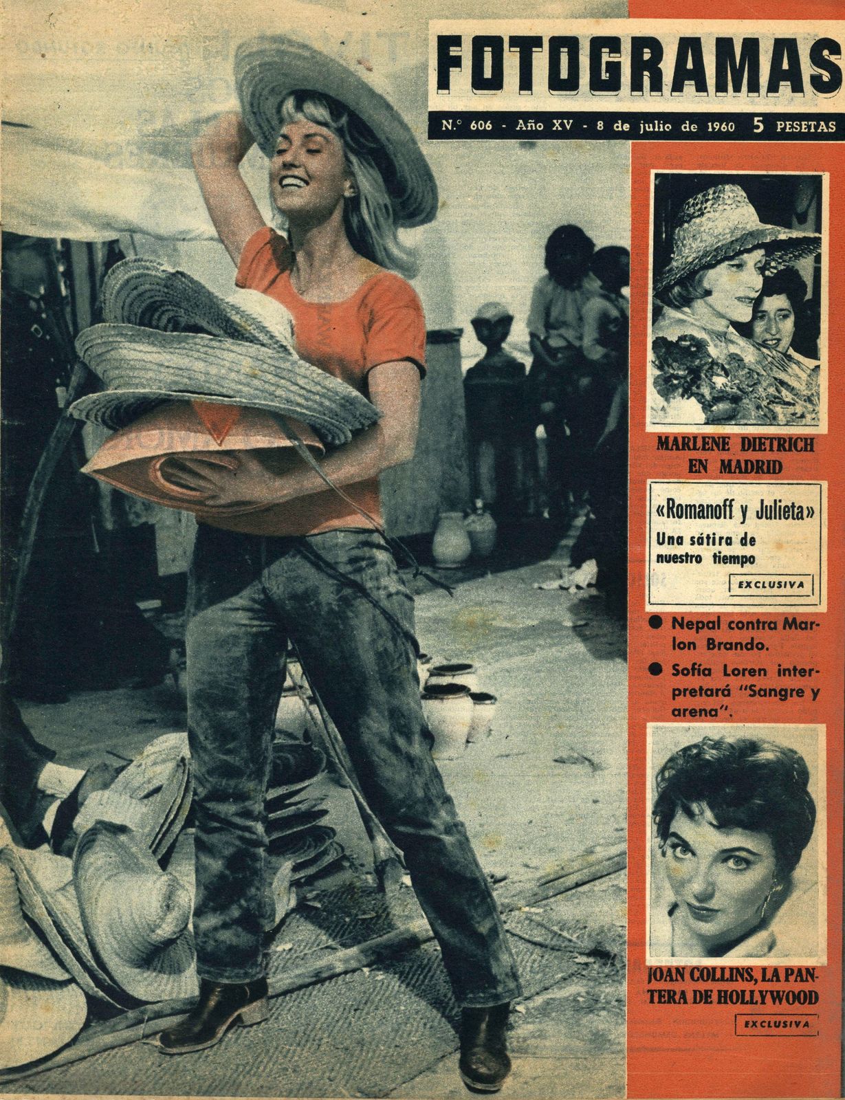 FOTOGRAMAS magazine side cover Issue 606 8 July 1960