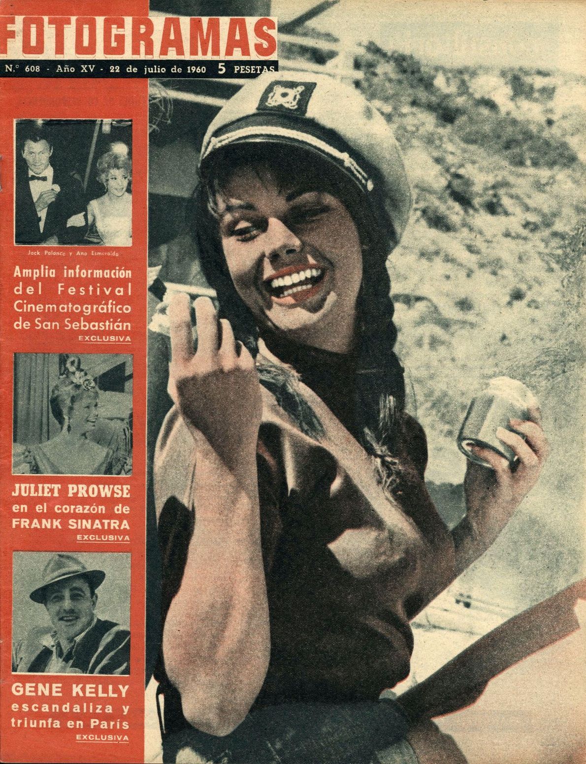 FOTOGRAMAS magazine side cover Issue 608 22 July 1960