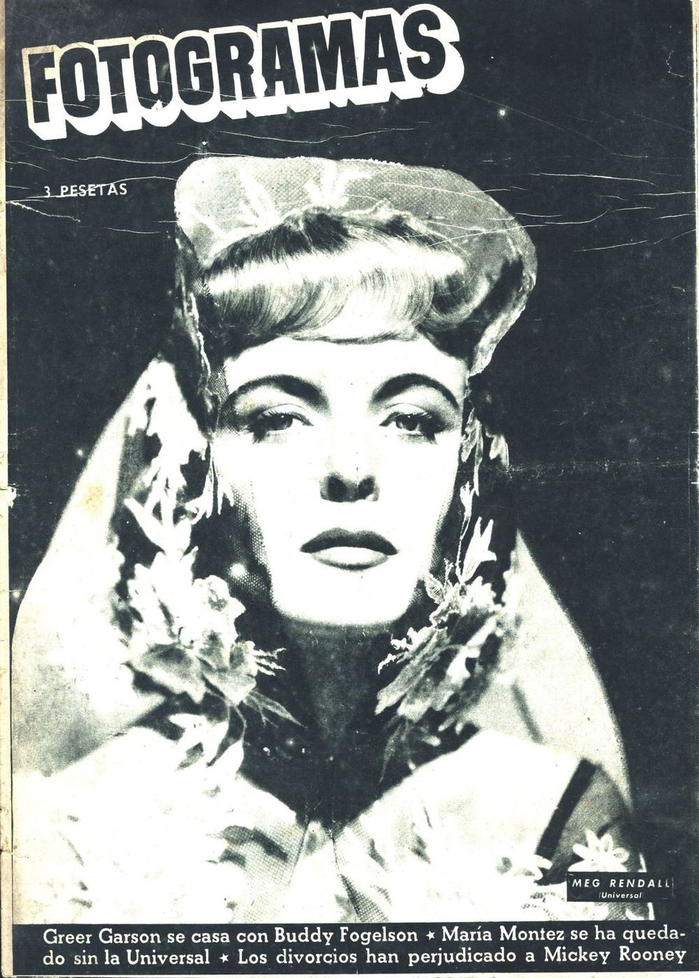 FOTOGRAMAS magazine side cover Issue 61 15 May 1949