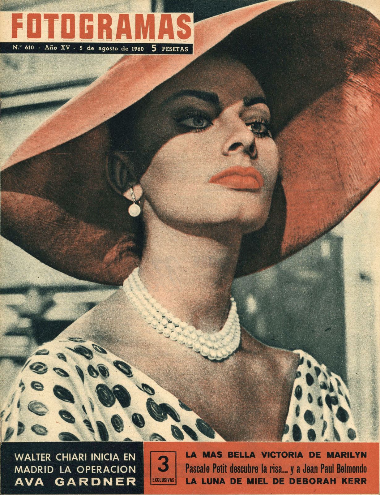 FOTOGRAMAS magazine side cover Issue 610 5 August 1960