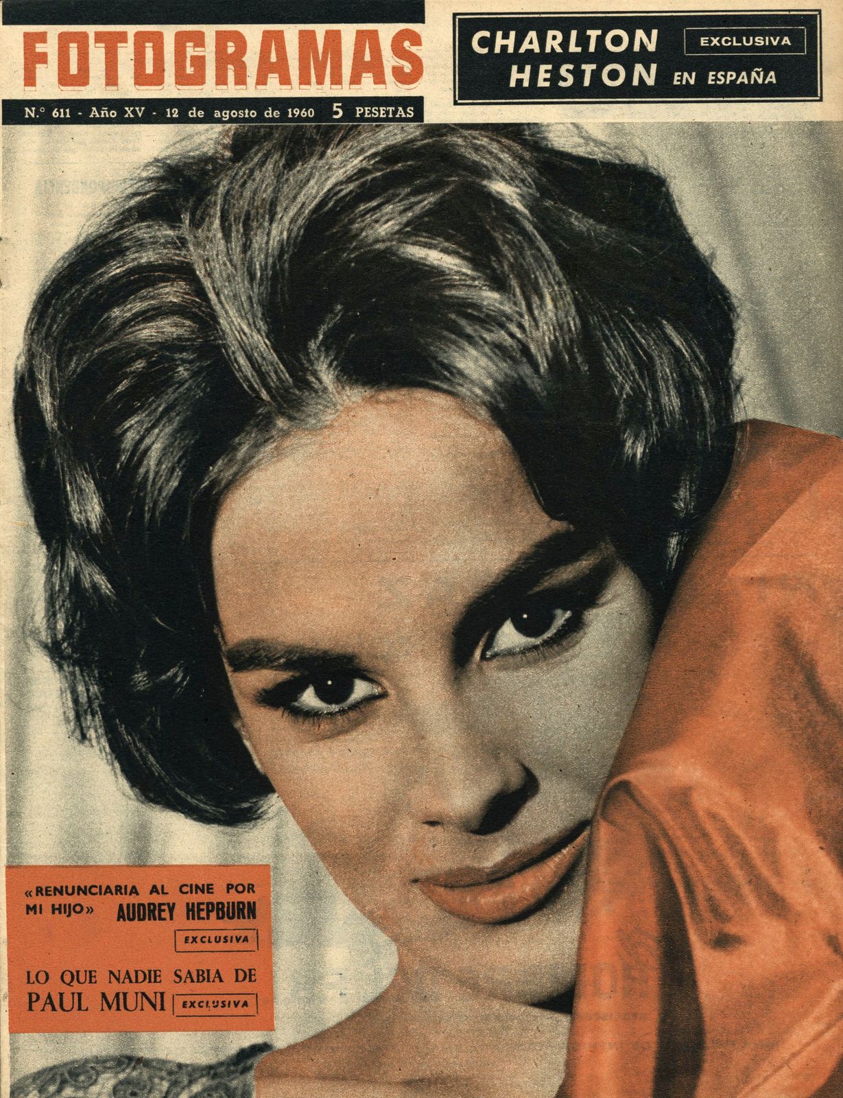 FOTOGRAMAS magazine side cover Issue 611 12 August 1960