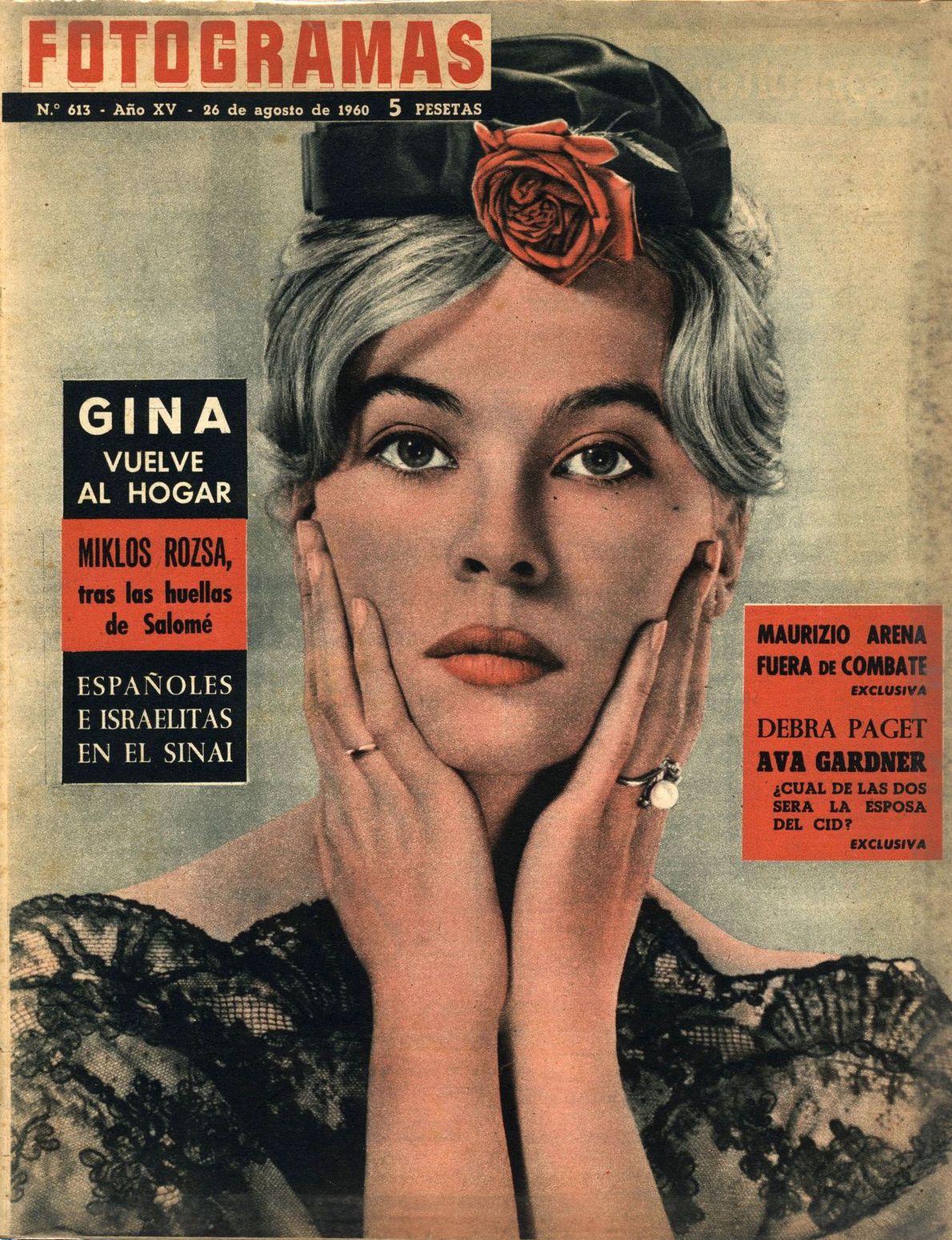 FOTOGRAMAS magazine side cover Issue 613 26 August 1960