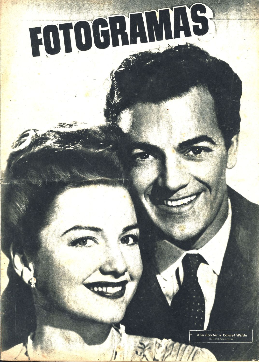 FOTOGRAMAS magazine side cover Issue 62 1 June 1949