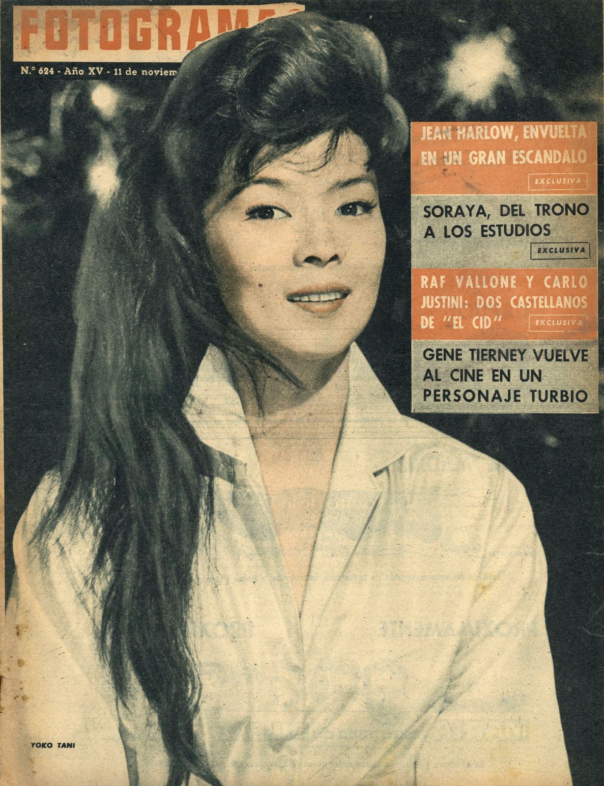 FOTOGRAMAS magazine side cover Issue 624 11 November 1960