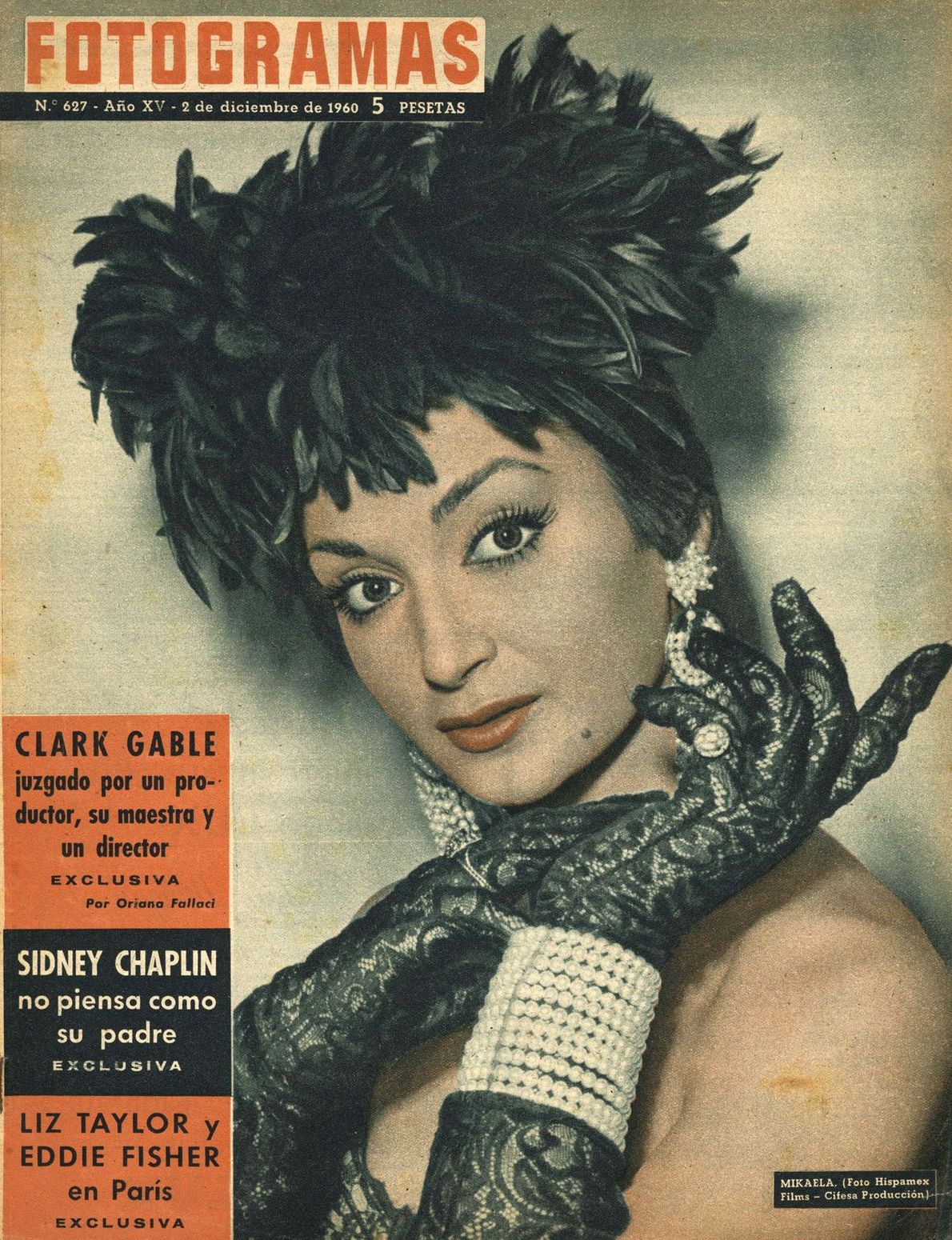 FOTOGRAMAS magazine side cover Issue 627 2 December 1960