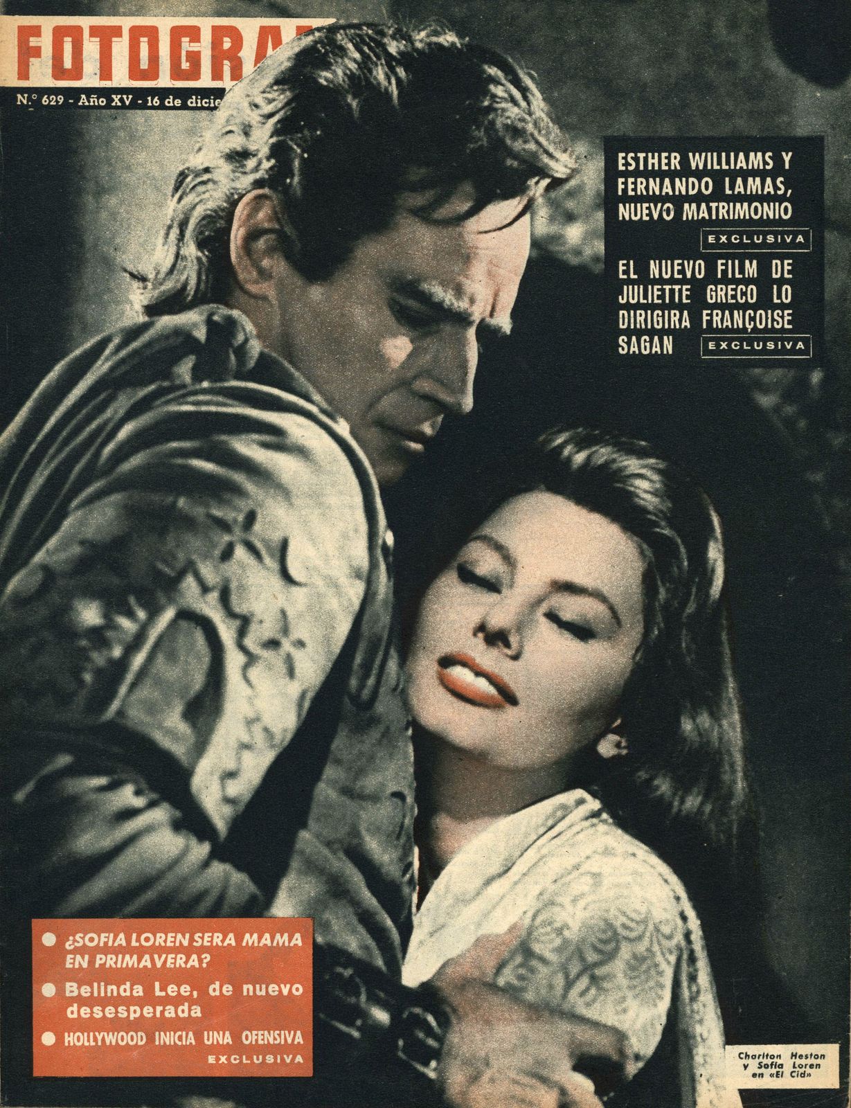 FOTOGRAMAS magazine side cover Issue 629 16 December 1960