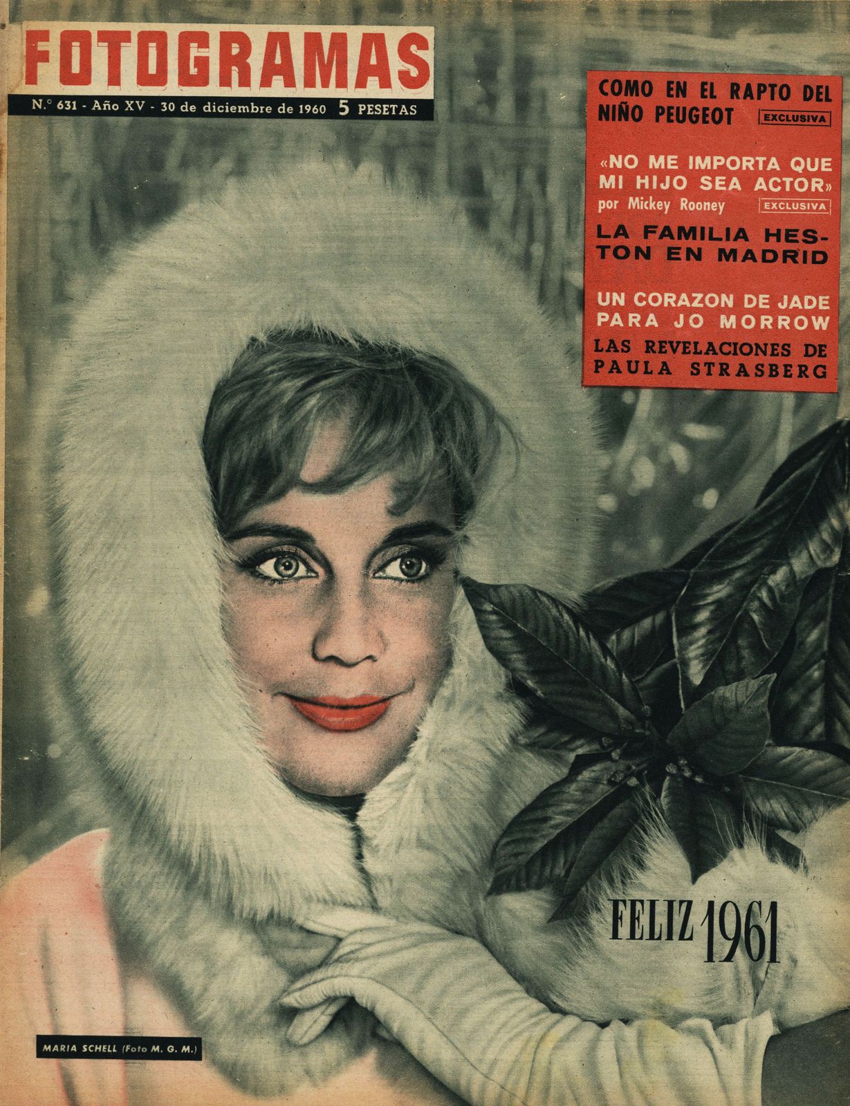 FOTOGRAMAS magazine side cover Issue 631 30 December 1960