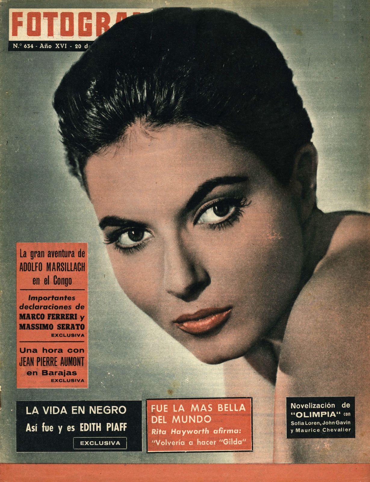 FOTOGRAMAS magazine side cover Issue 634 20 January 1961