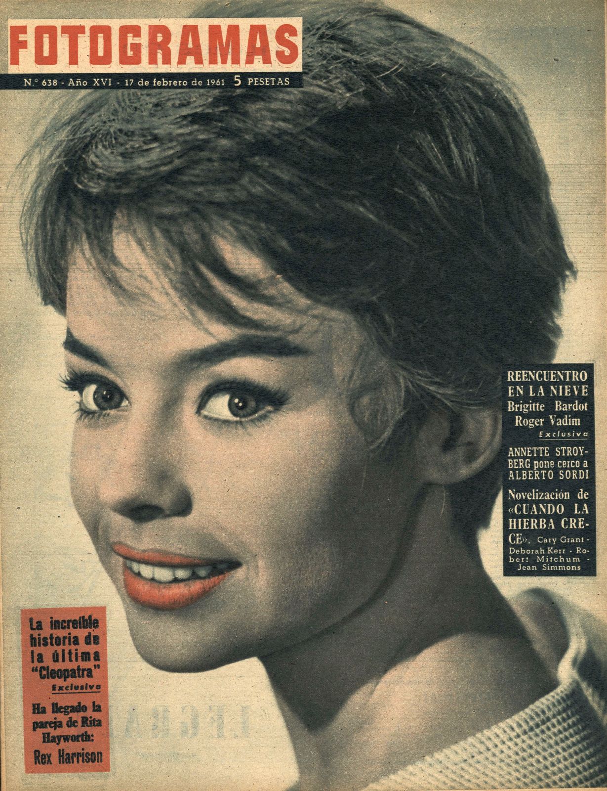 FOTOGRAMAS magazine side cover Issue 638 17 February 1961