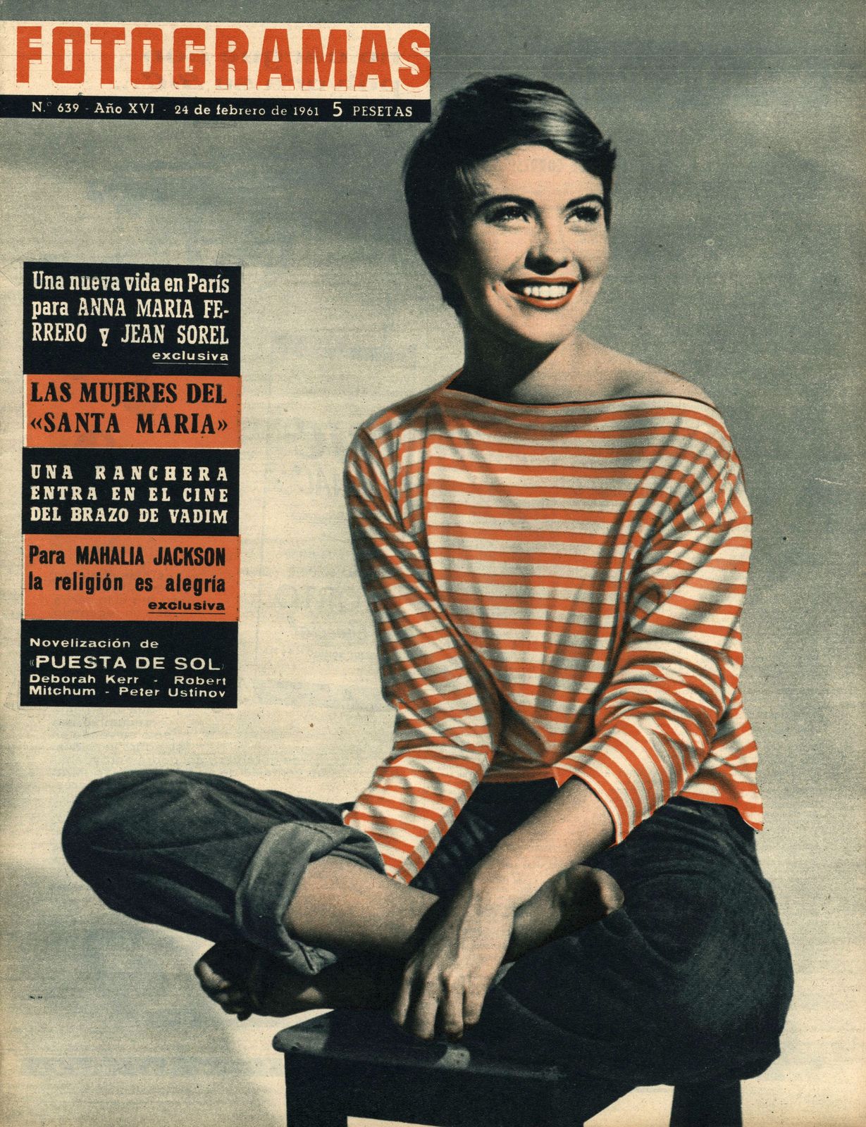 FOTOGRAMAS magazine side cover Issue 639 24 February 1961