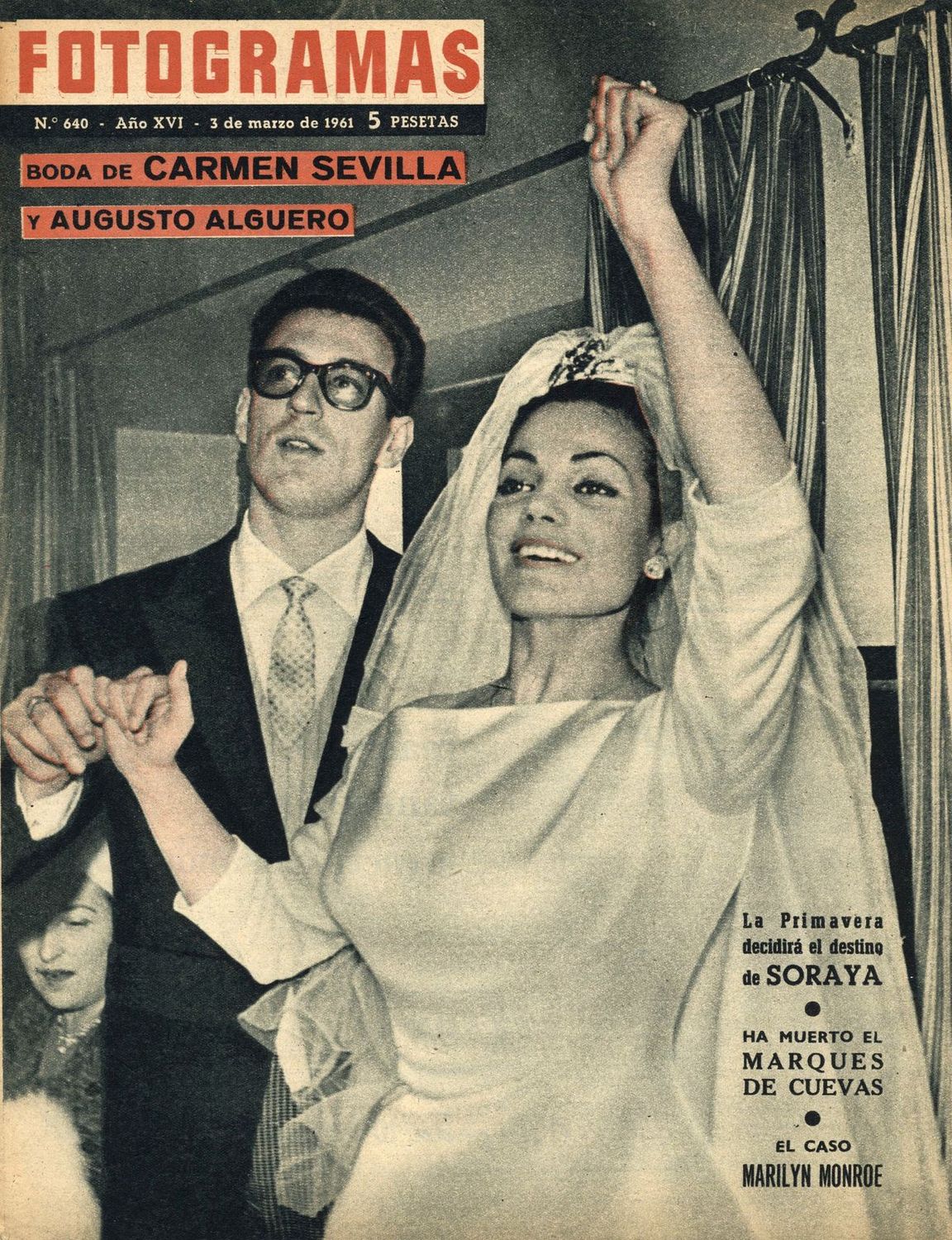 FOTOGRAMAS magazine side cover Issue 640 3 March 1961