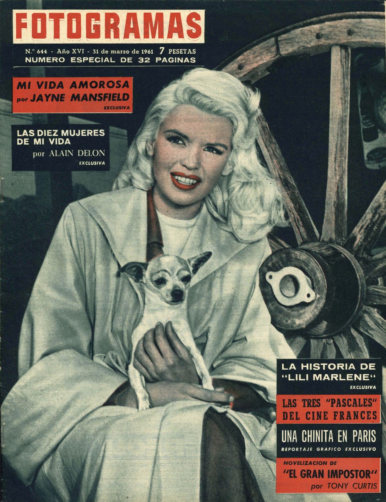 FOTOGRAMAS magazine side cover Issue 644 31 March 1961