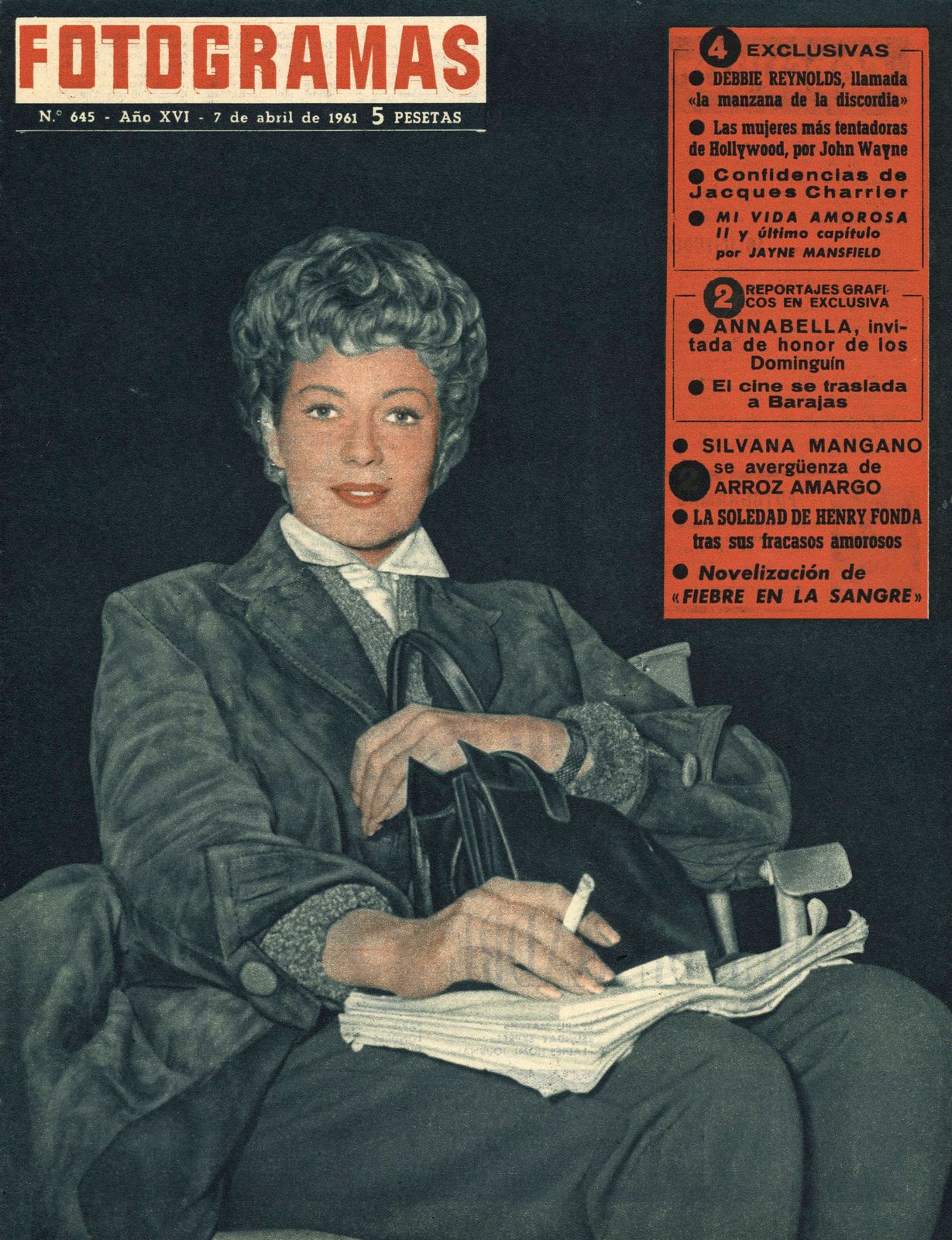 FOTOGRAMAS magazine side cover Issue 645 7 April 1961