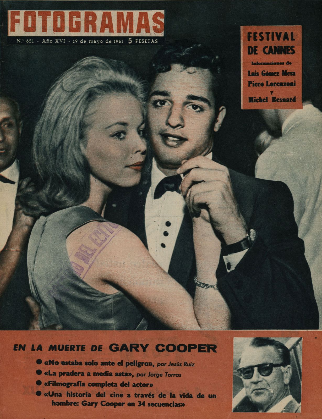 FOTOGRAMAS magazine side cover Issue 651 19 May 1961