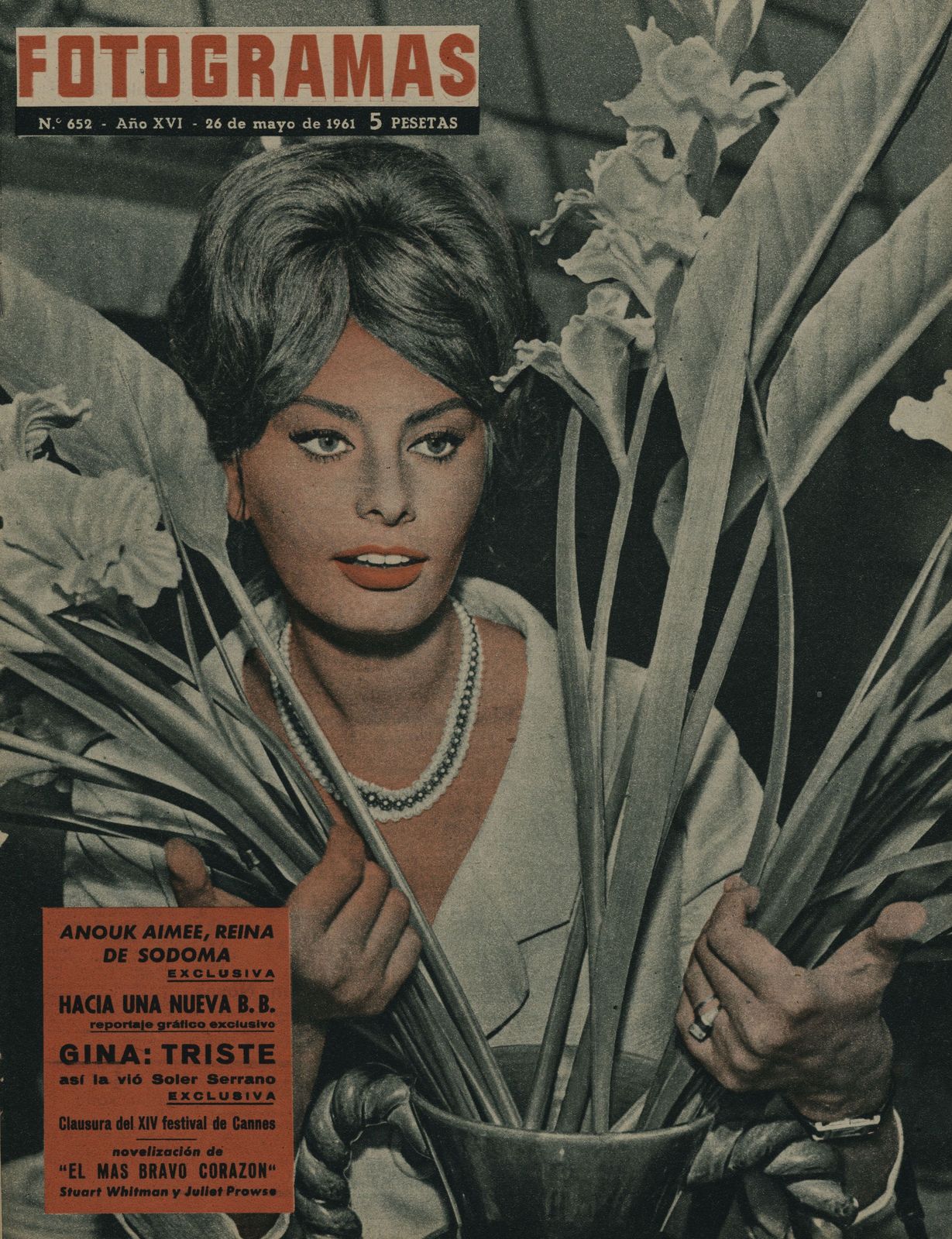 FOTOGRAMAS magazine side cover Issue 652 26 May 1961