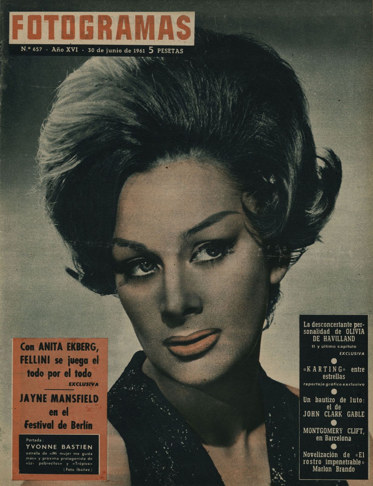 FOTOGRAMAS magazine side cover Issue 657 30 June 1961