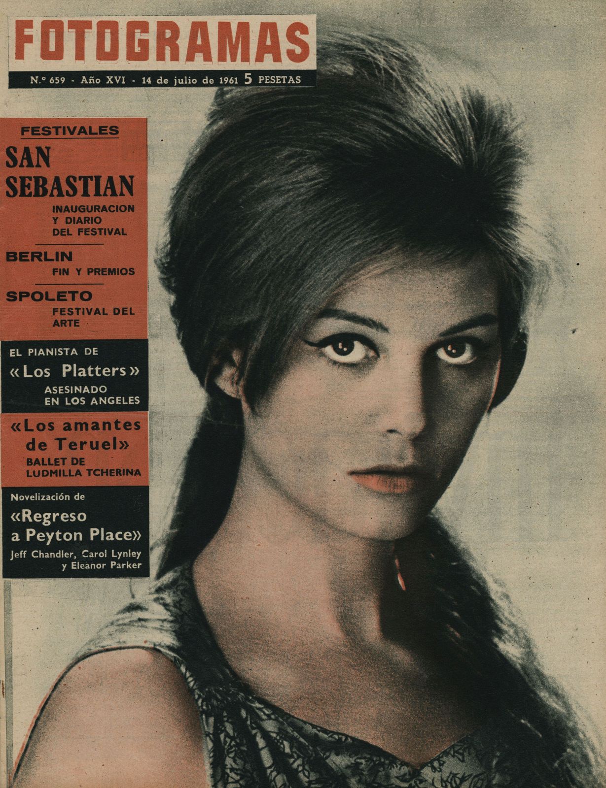 FOTOGRAMAS magazine side cover Issue 659 14 July 1961