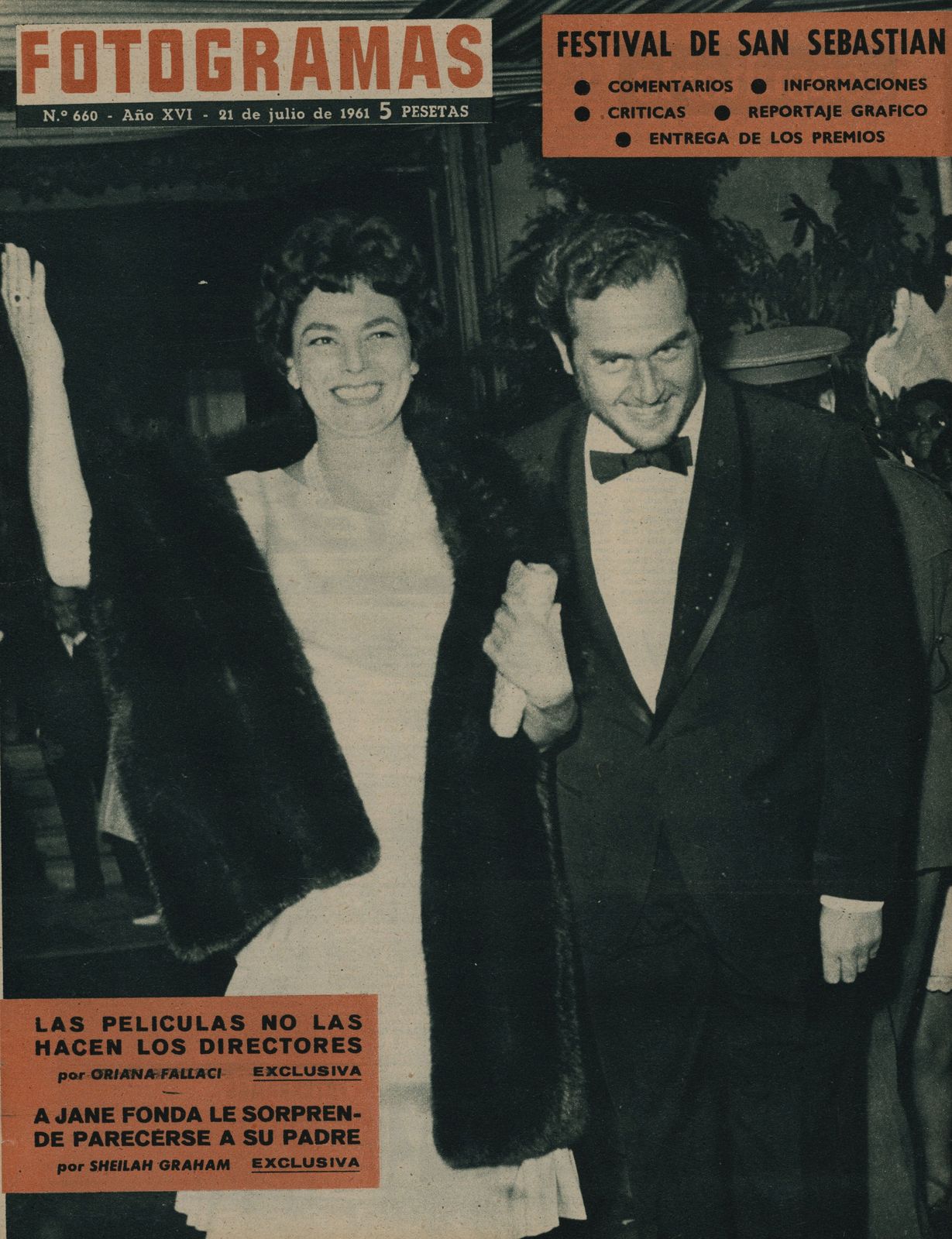 FOTOGRAMAS magazine side cover Issue 660 21 July 1961
