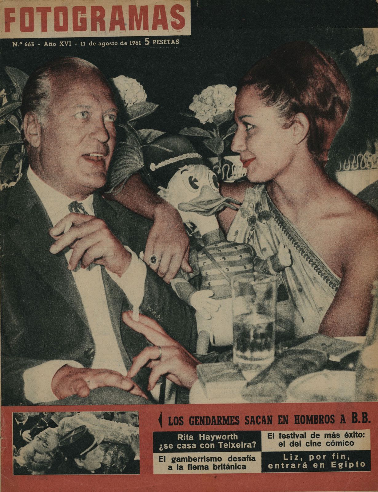 FOTOGRAMAS magazine side cover Issue 663 11 August 1961