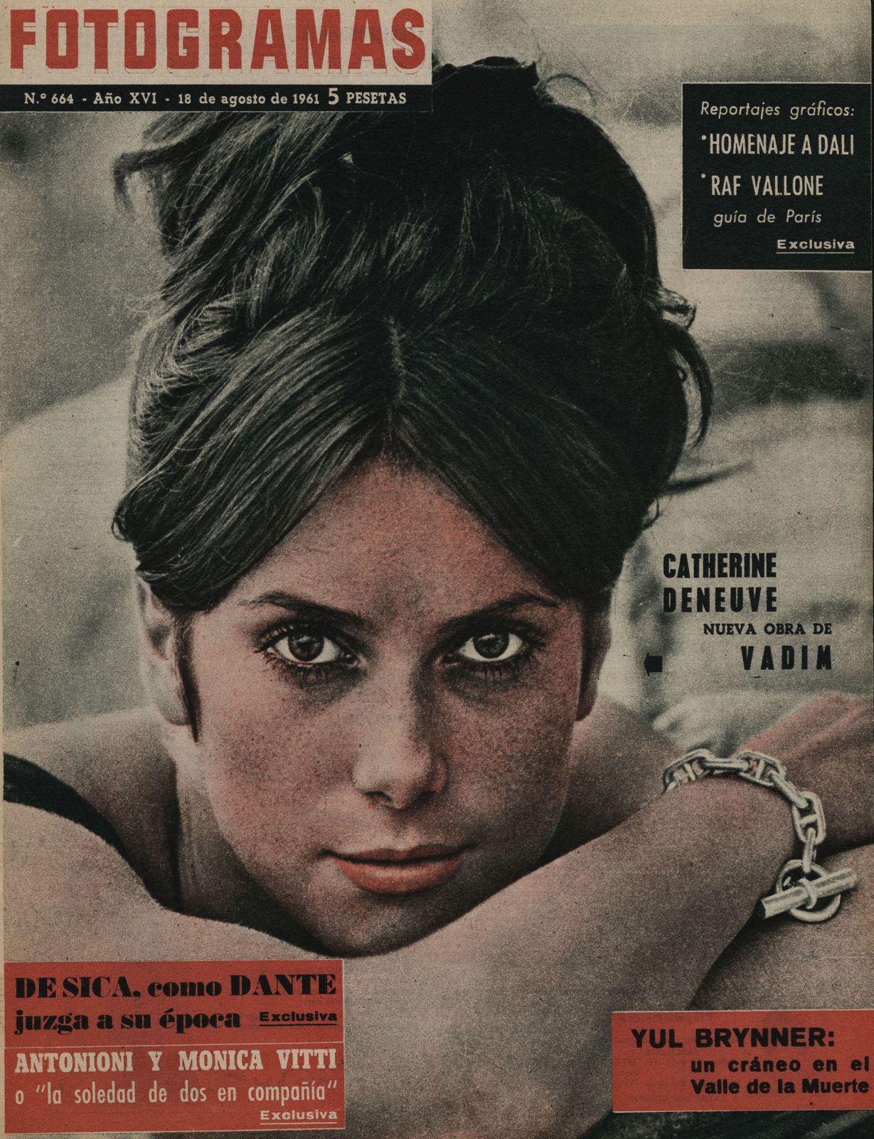FOTOGRAMAS magazine side cover Issue 664 18 August 1961