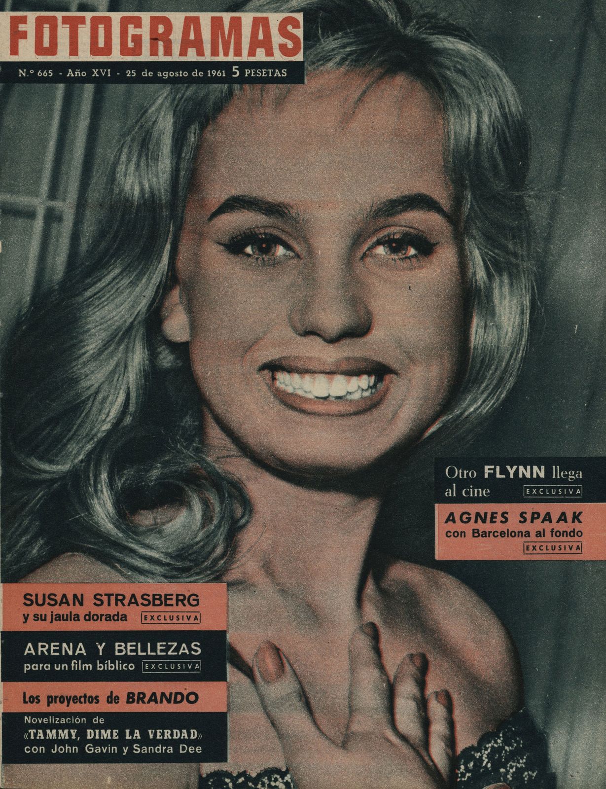FOTOGRAMAS magazine side cover Issue 665 25 August 1961