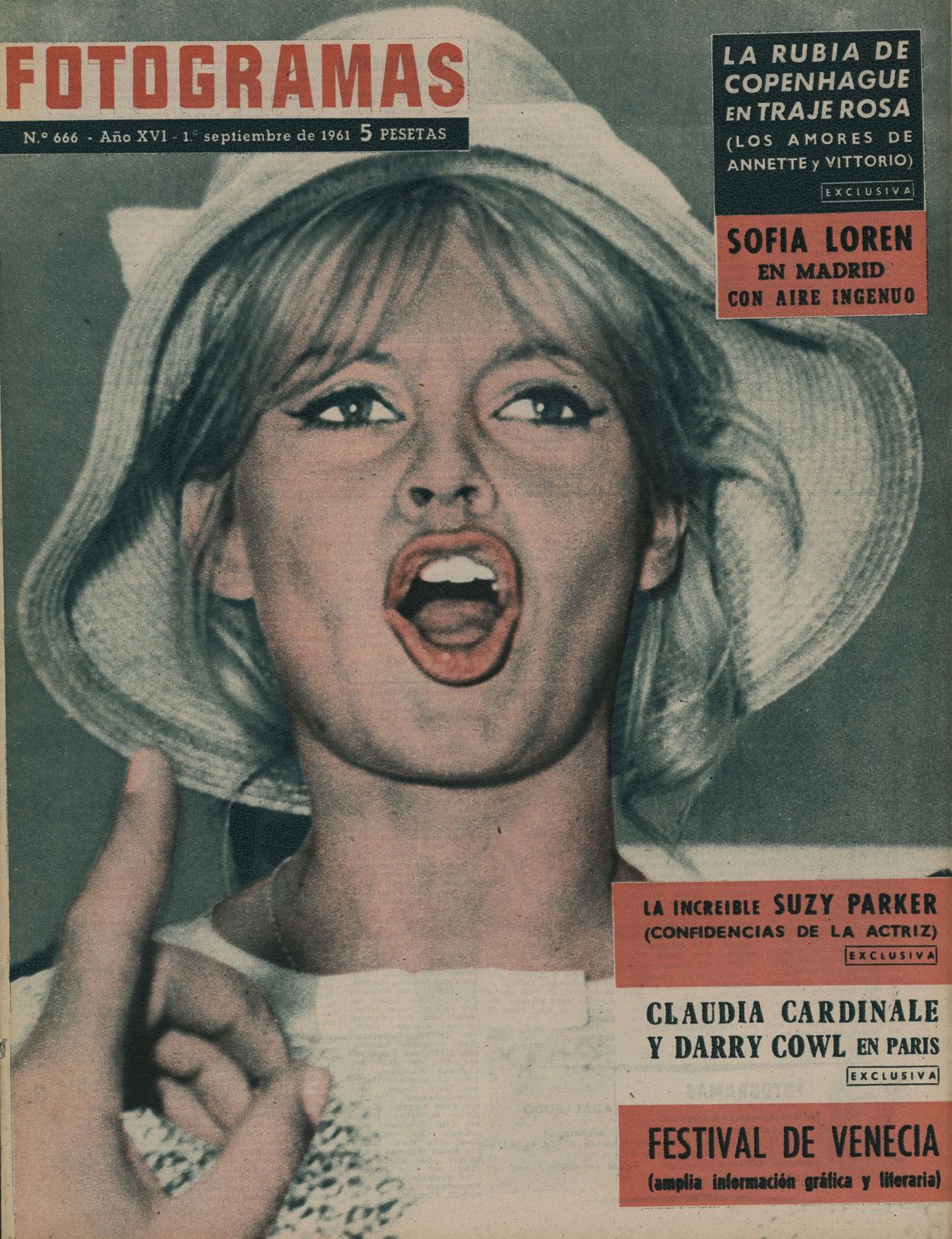 FOTOGRAMAS magazine side cover Issue 666 1 September 1961