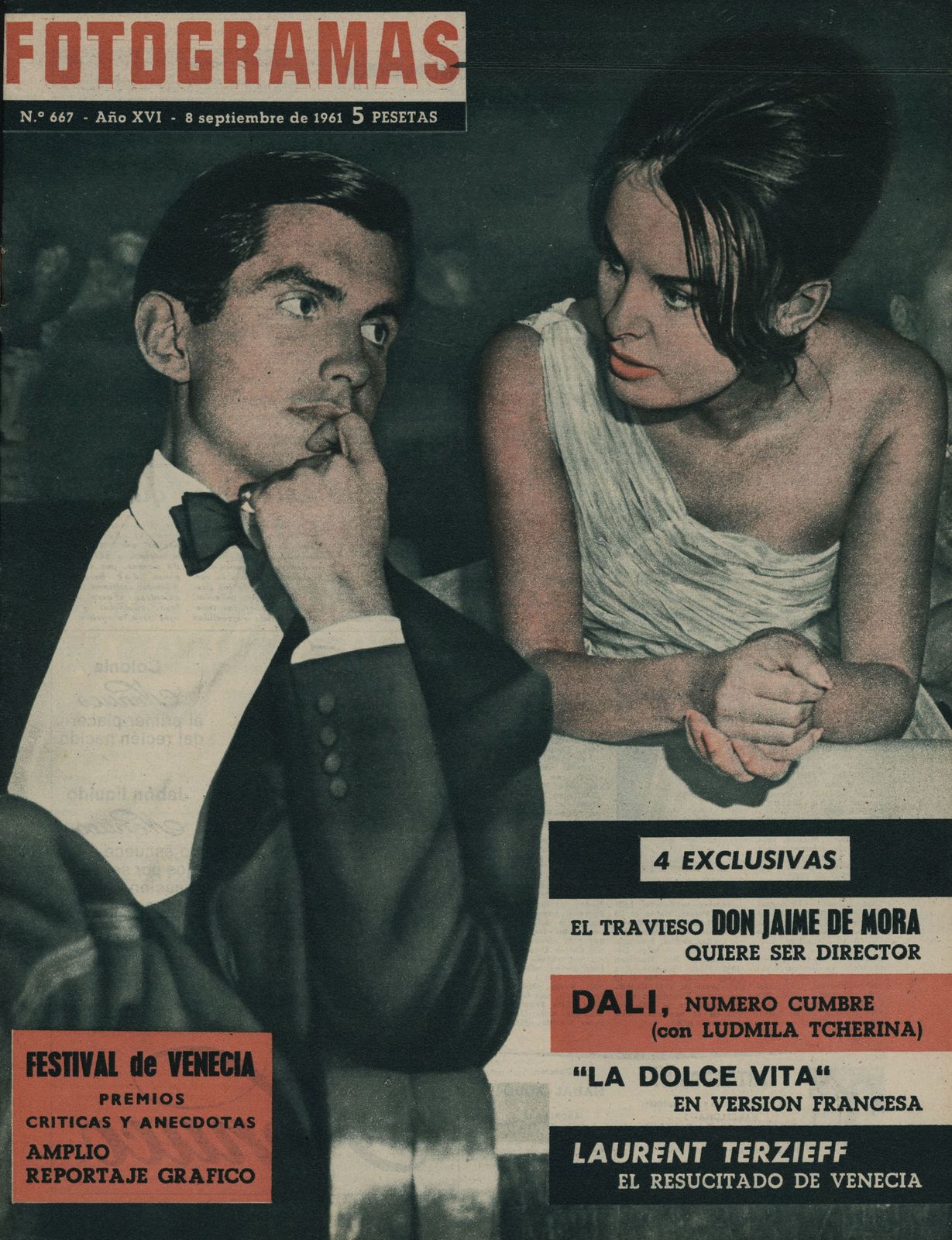 FOTOGRAMAS magazine side cover Issue 667 8 September 1961