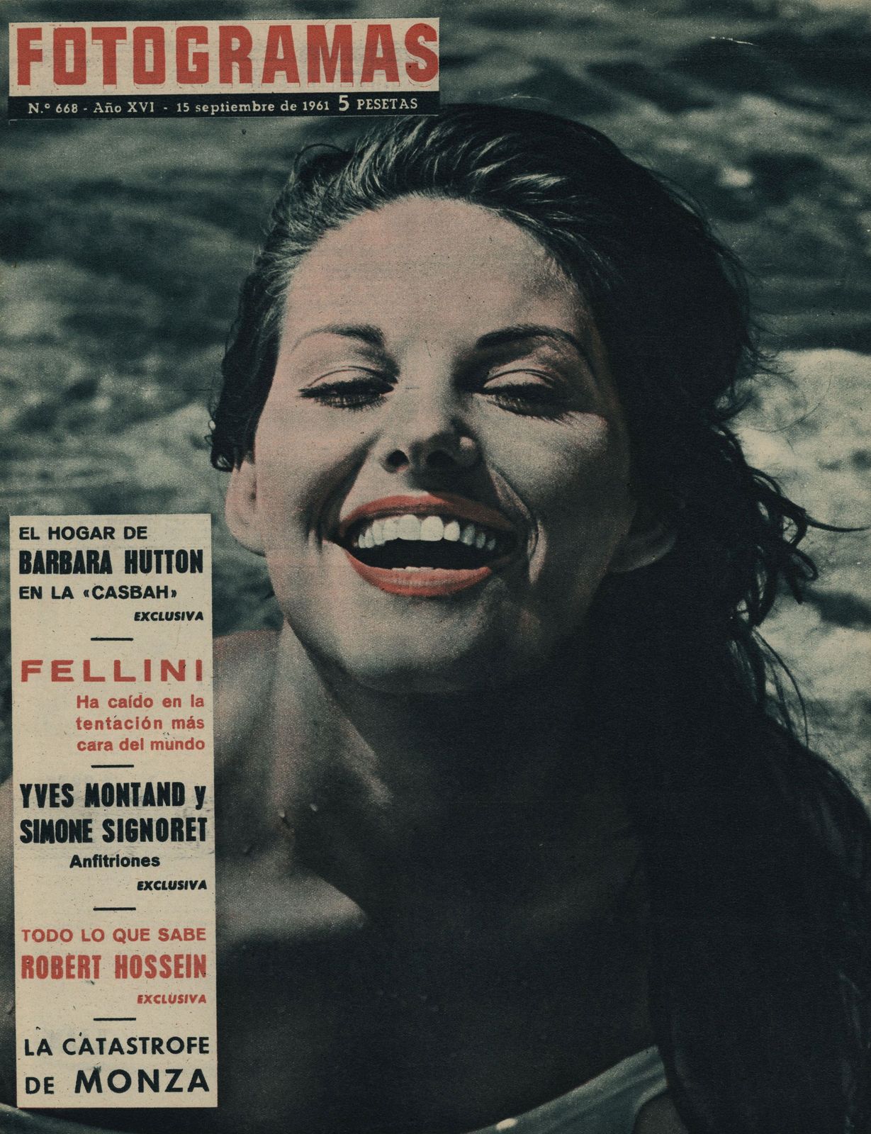 FOTOGRAMAS magazine side cover Issue 668 15 September 1961