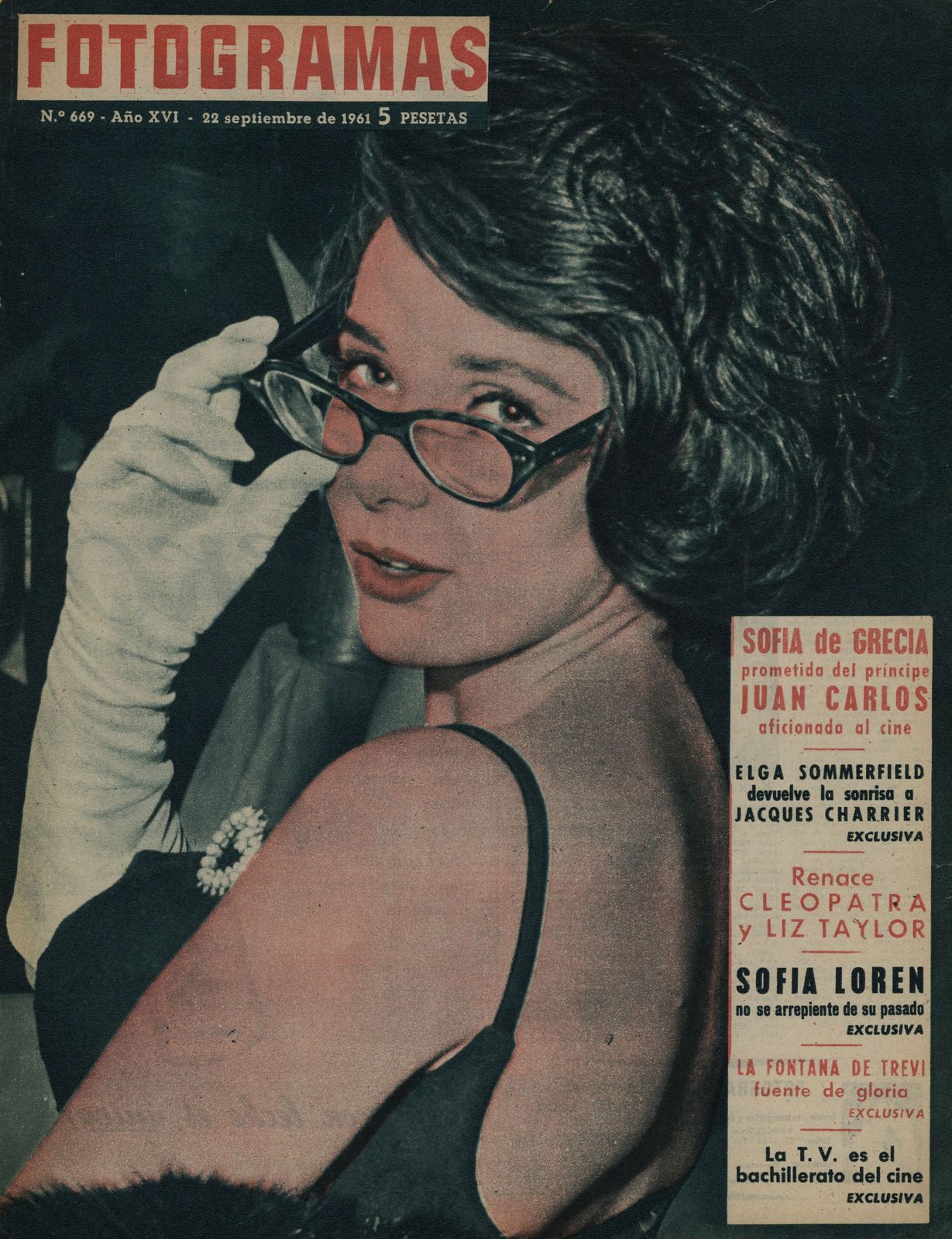FOTOGRAMAS magazine side cover Issue 669 22 September 1961