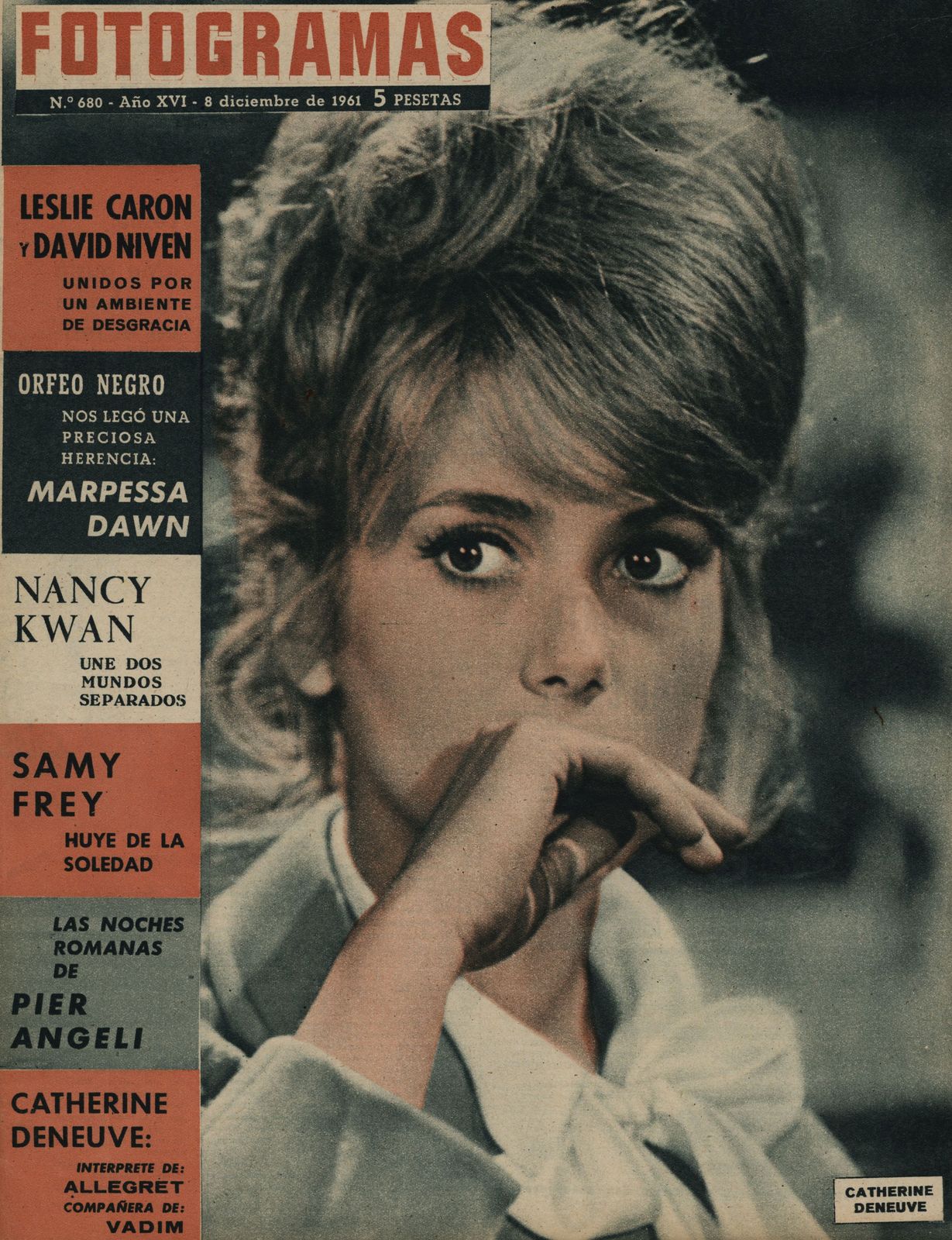 FOTOGRAMAS magazine side cover Issue 680 8 December 1961