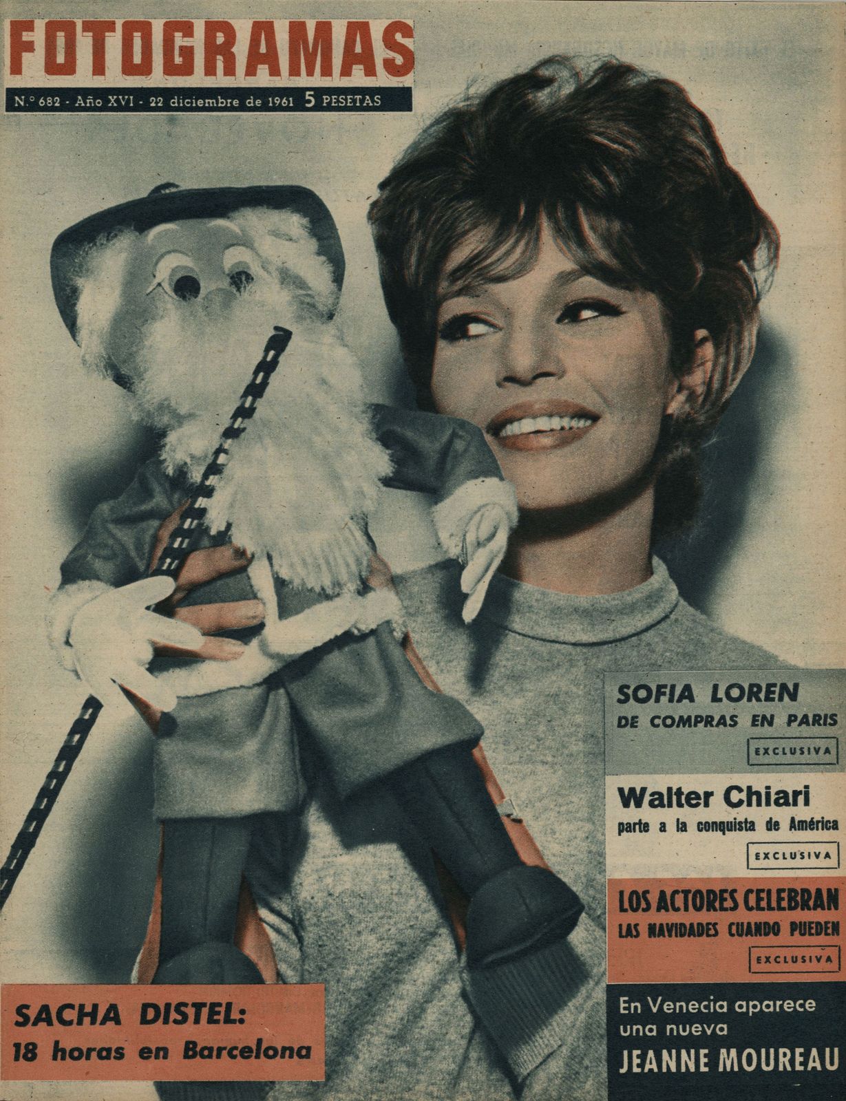 FOTOGRAMAS magazine side cover Issue 682 22 December 1961