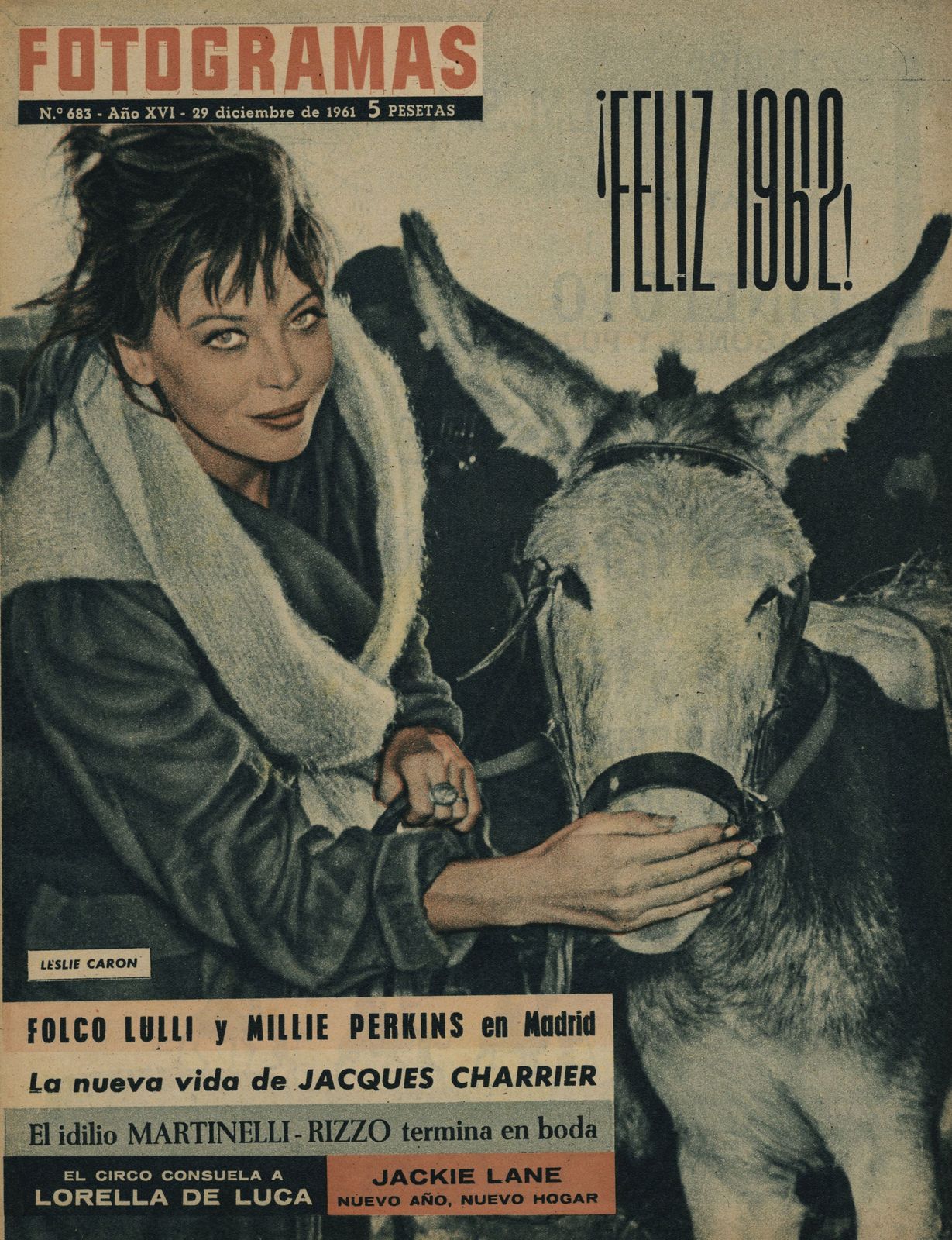 FOTOGRAMAS magazine side cover Issue 683 29 December 1961
