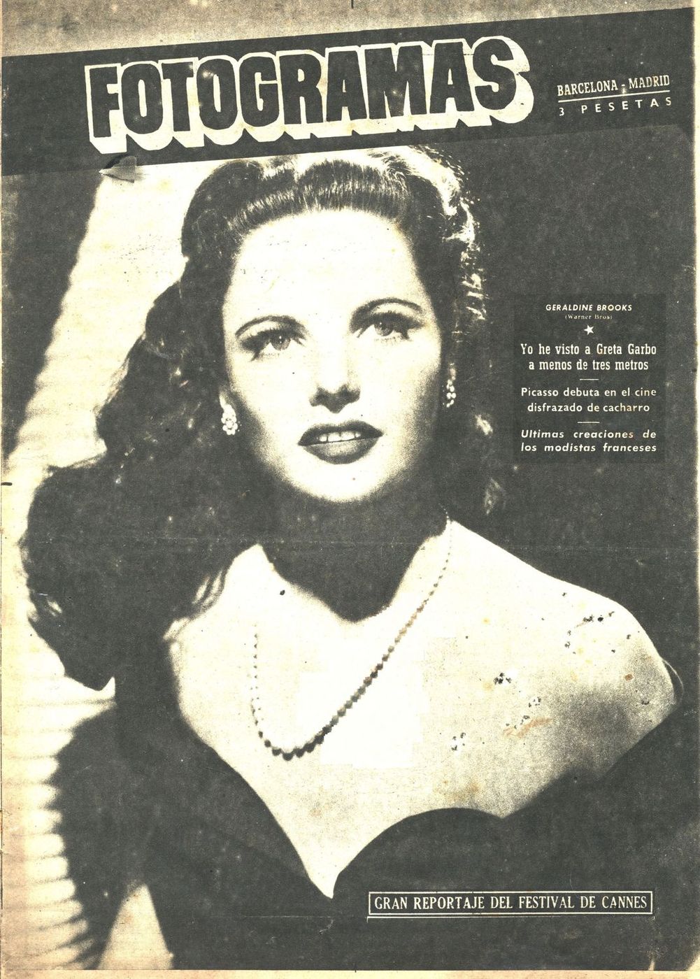 FOTOGRAMAS magazine side cover Issue 69 15 September 1949